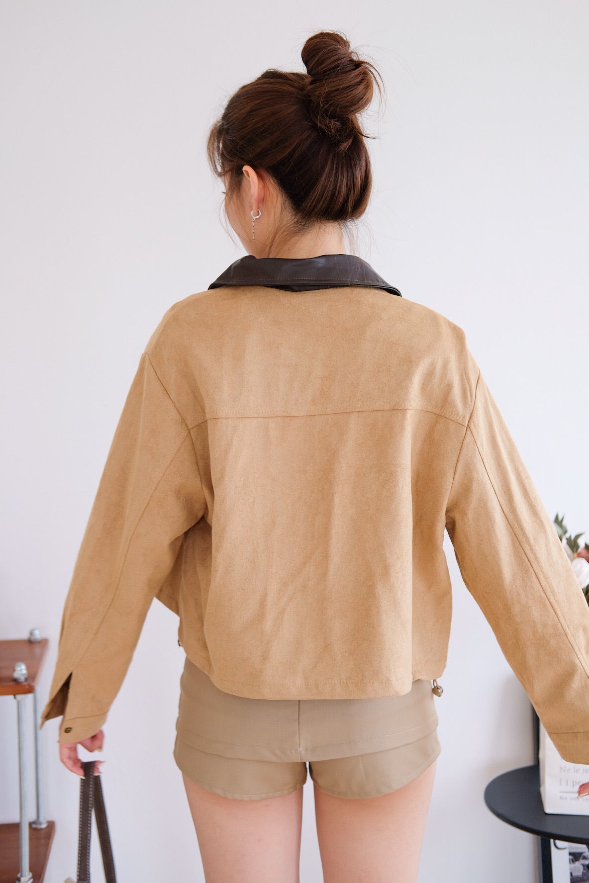 Georgie Suede Jacket (Camel Brown)