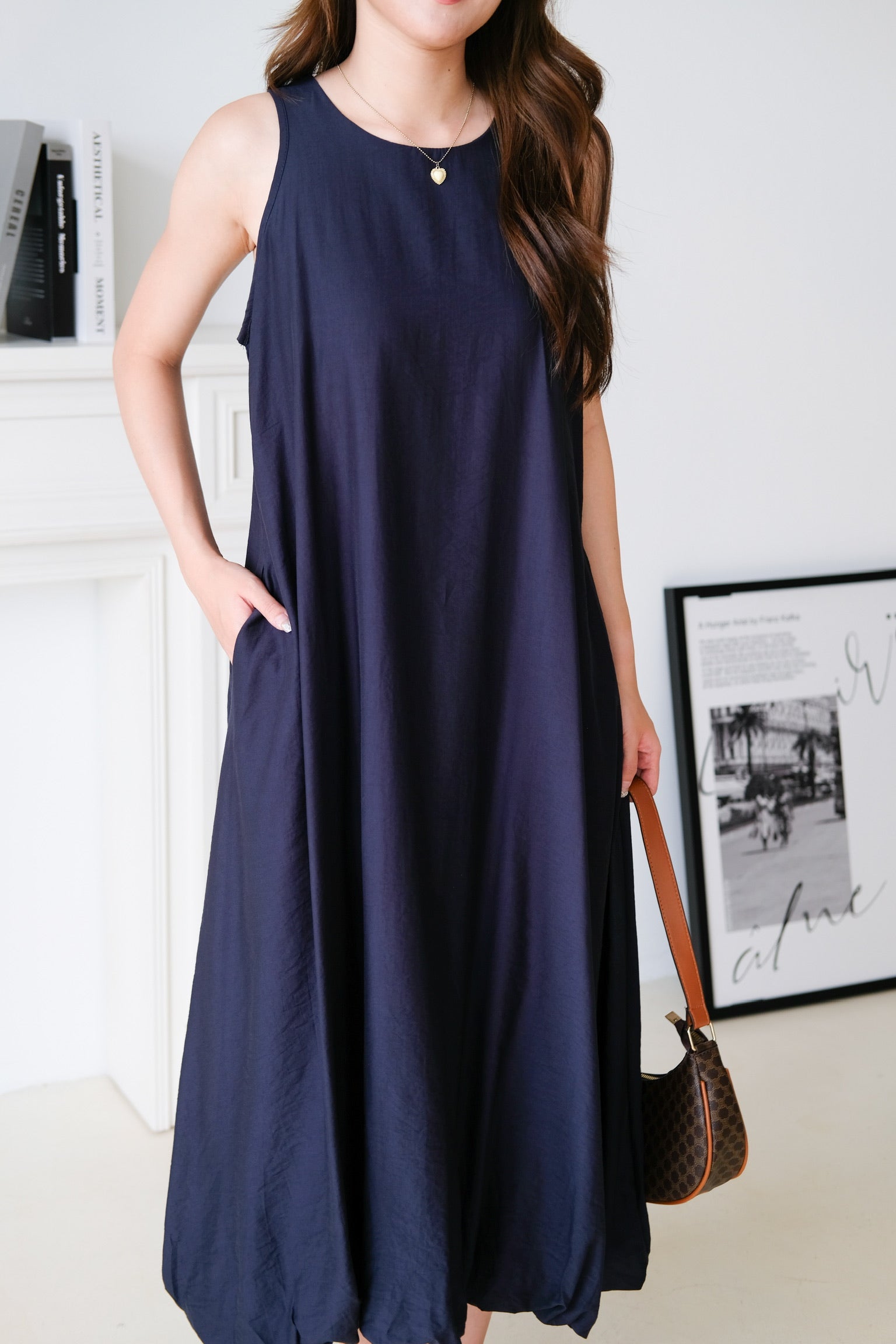 Weekend Maxi Shift Dress (Navy Blue)