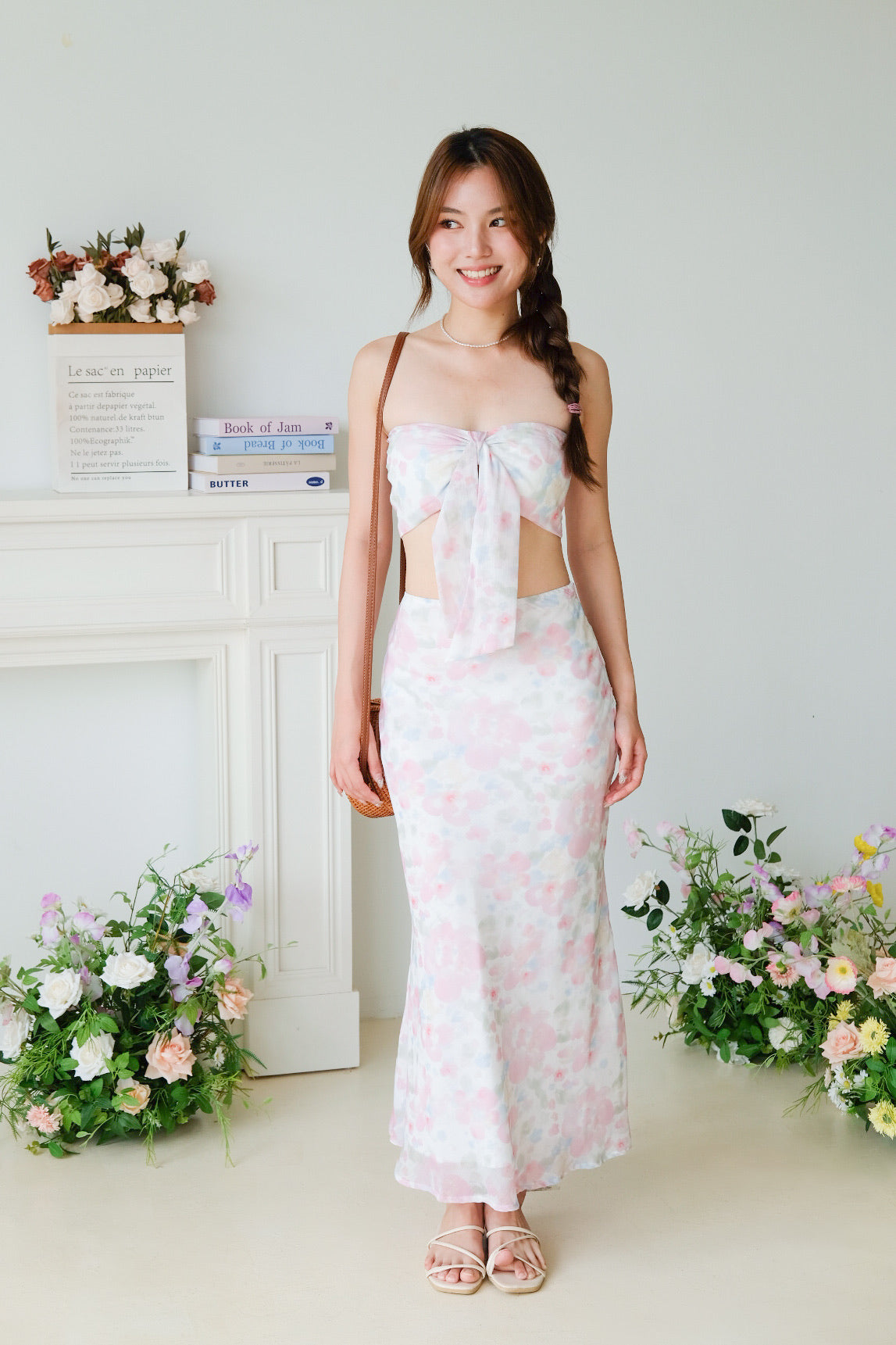 Neo Floral Beach 2 in 1 Set (Floral White)