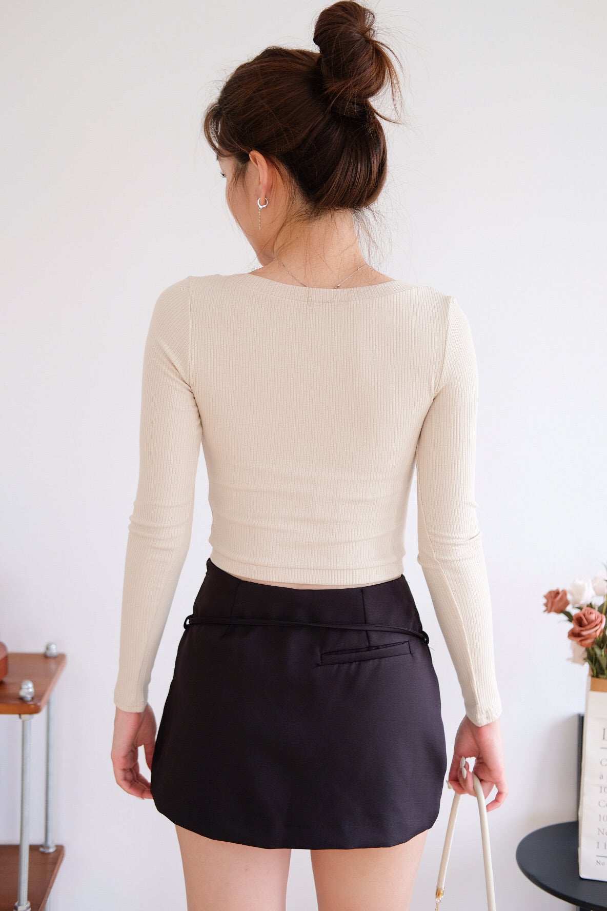 Tasha Mini Belt Skort (Black)
