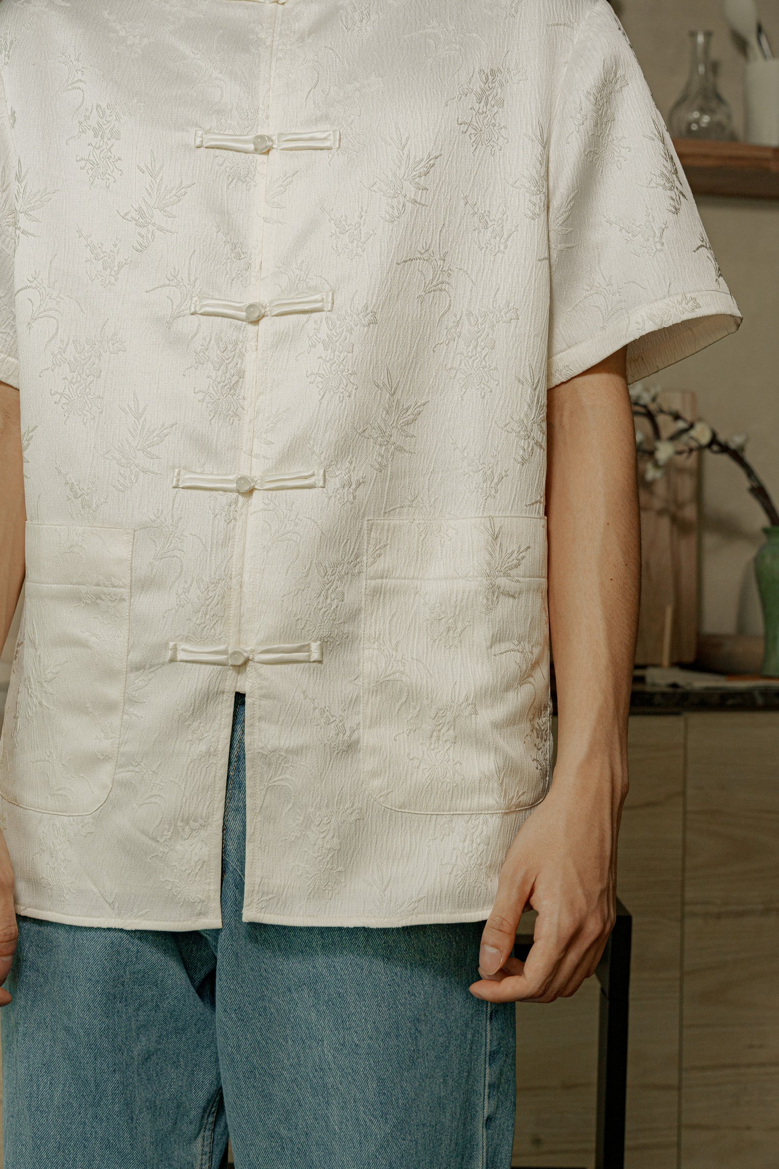 墨雨云间 Moonmist Men Samfu (Cream)