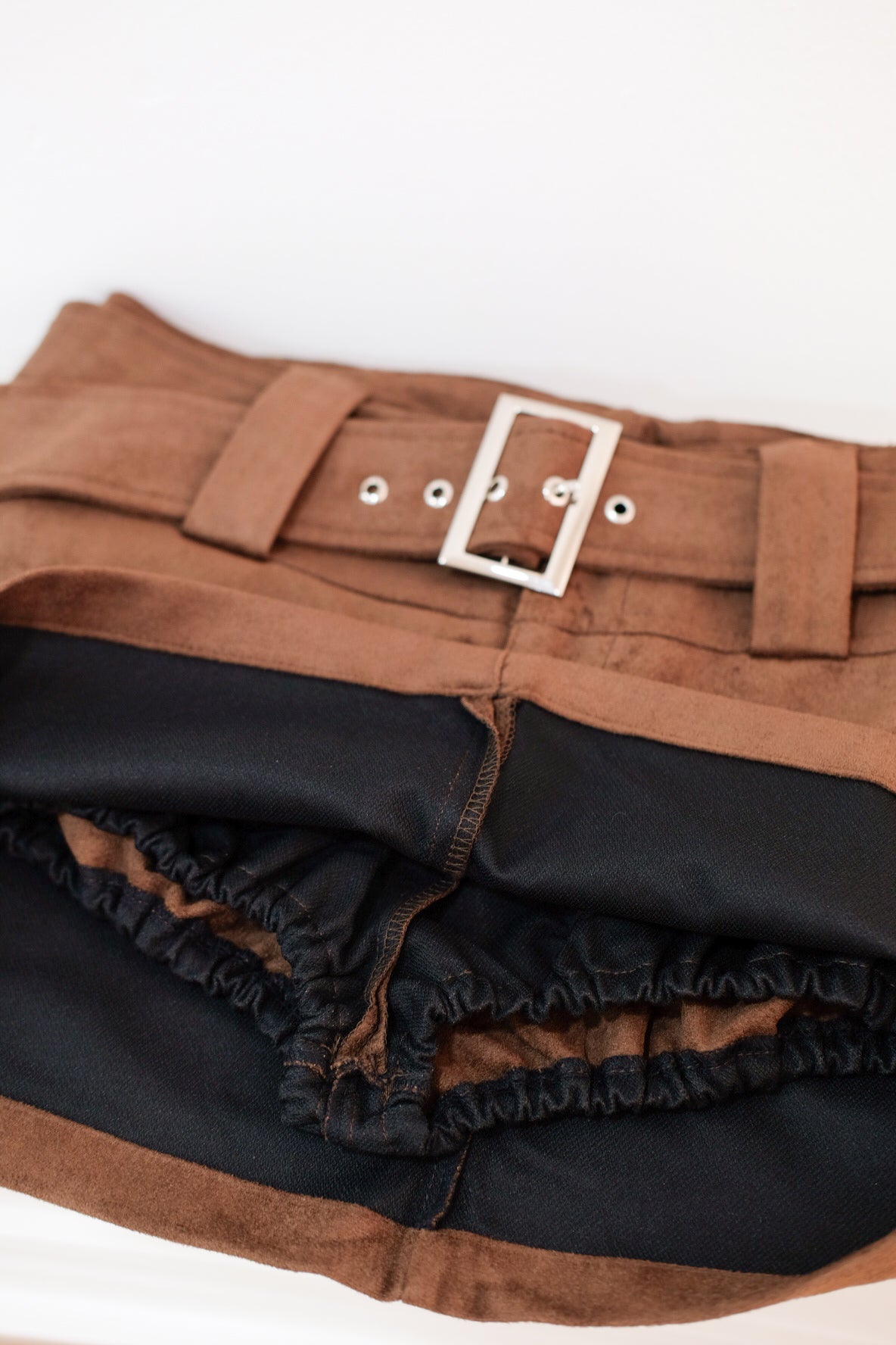 Kendall Belt Low Waist Skorts (Black)