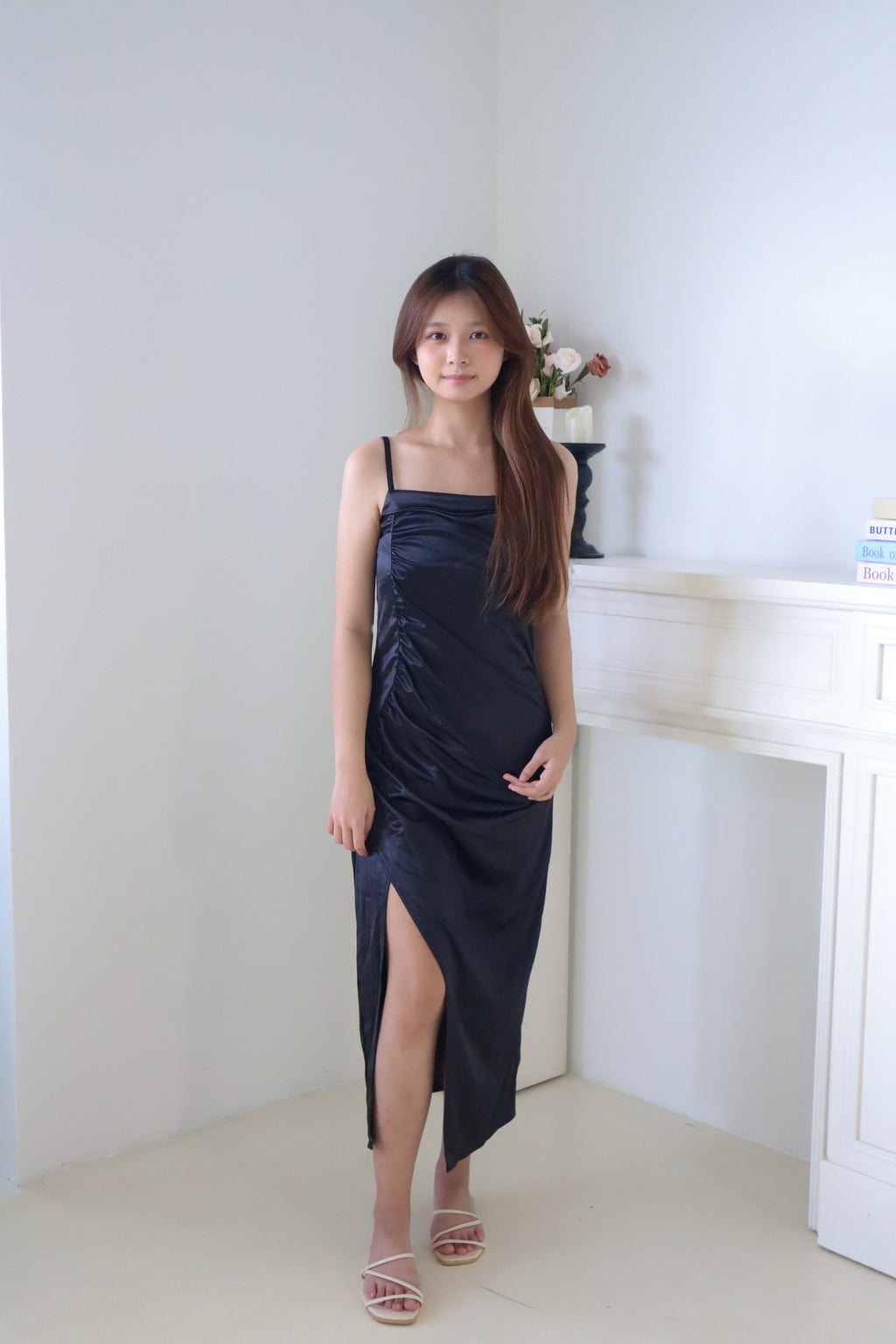 Tie Strap Maxi Dress Black main image 0