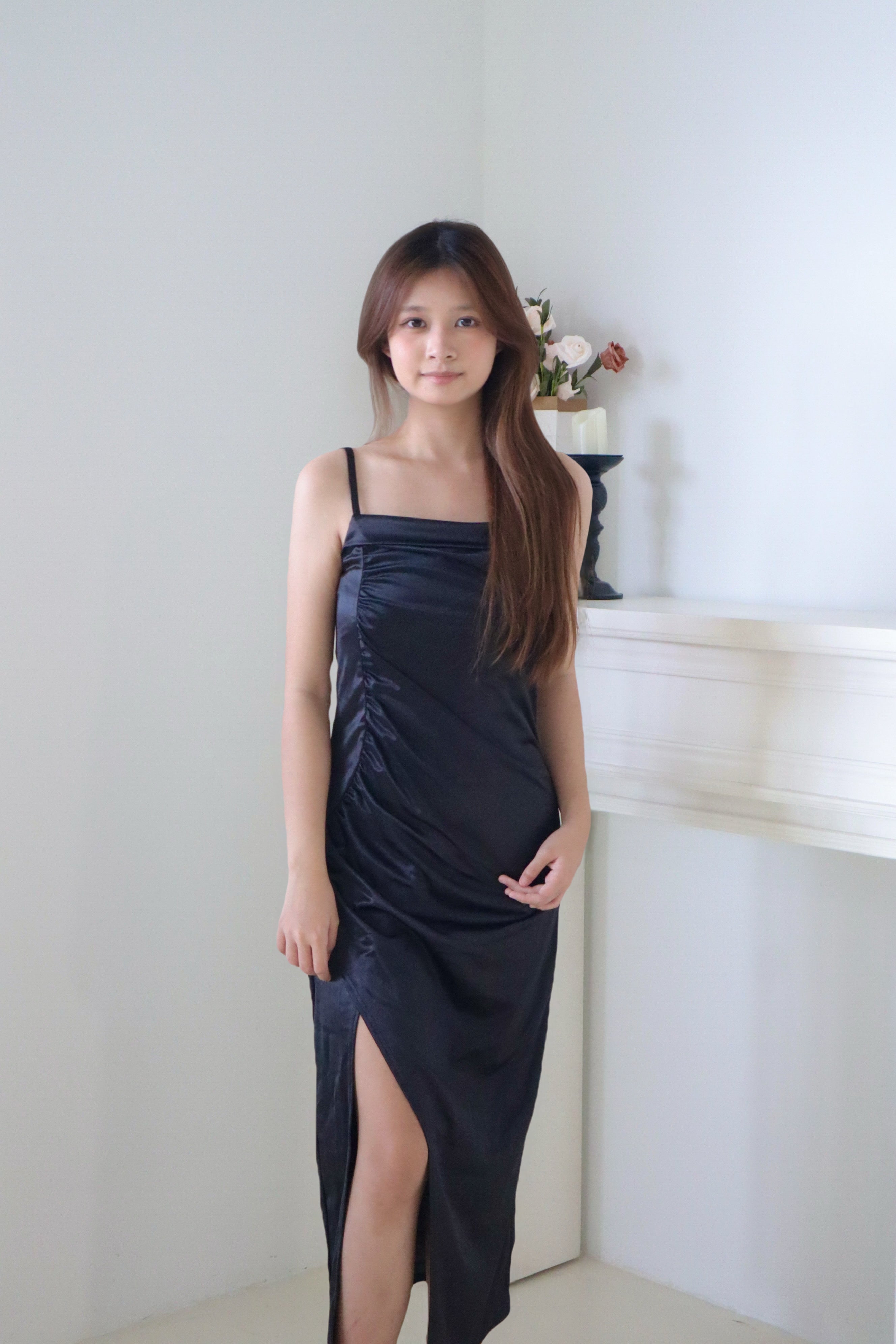 Black Strap Maxi Dress