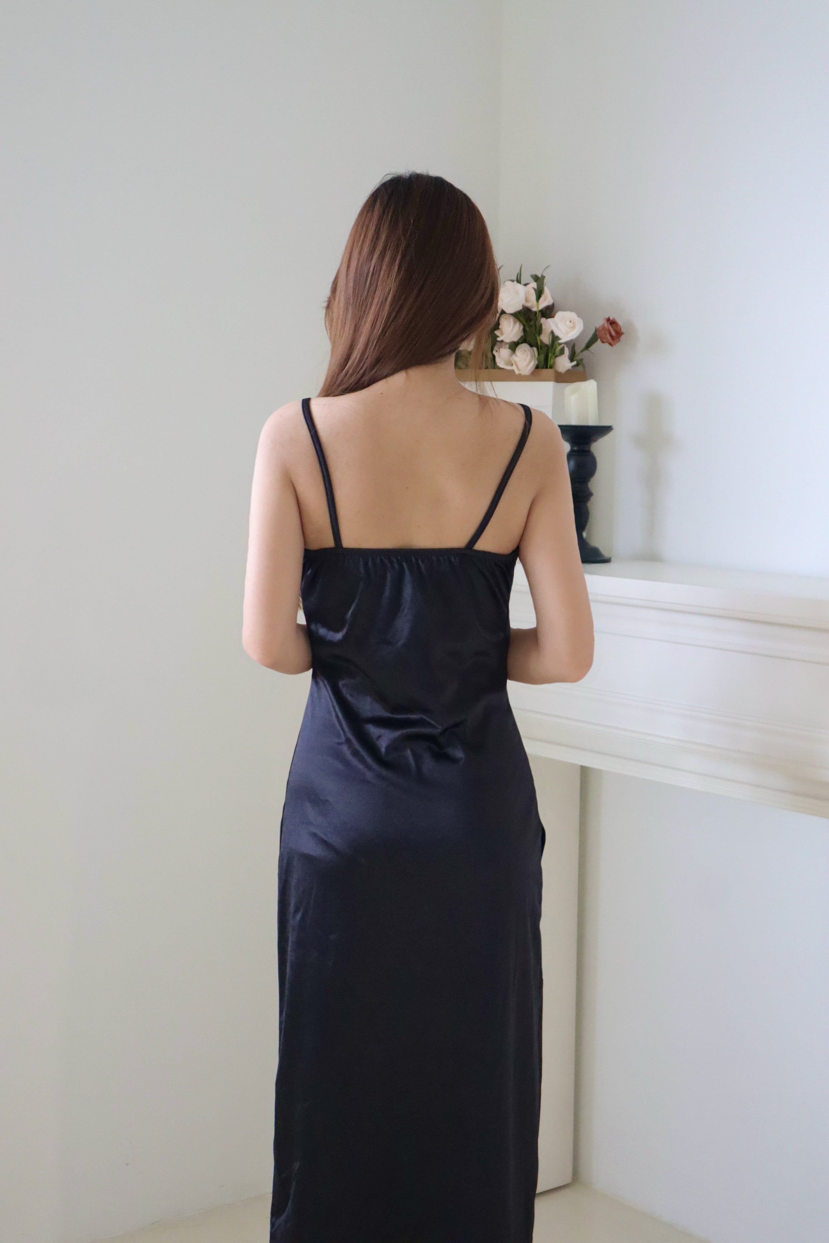 Black Strap Maxi Dress
