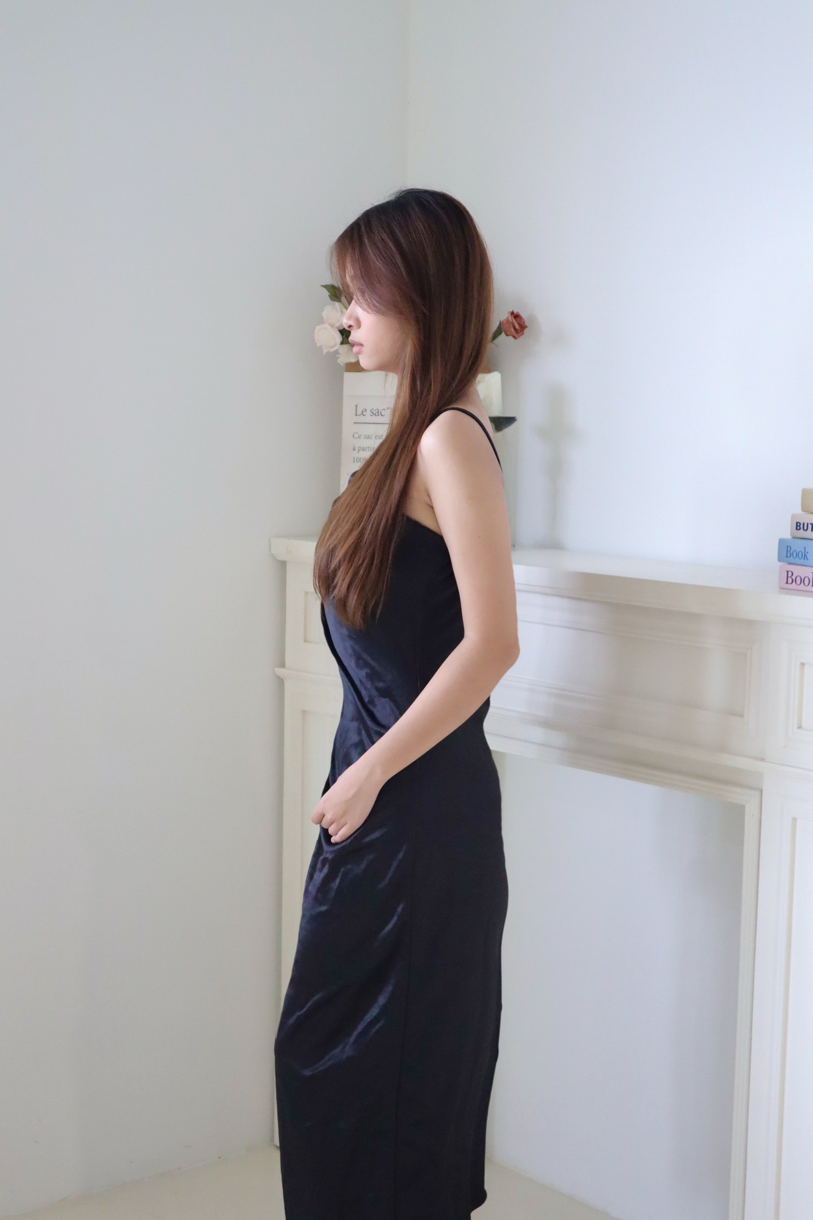 Black Strap Maxi Dress