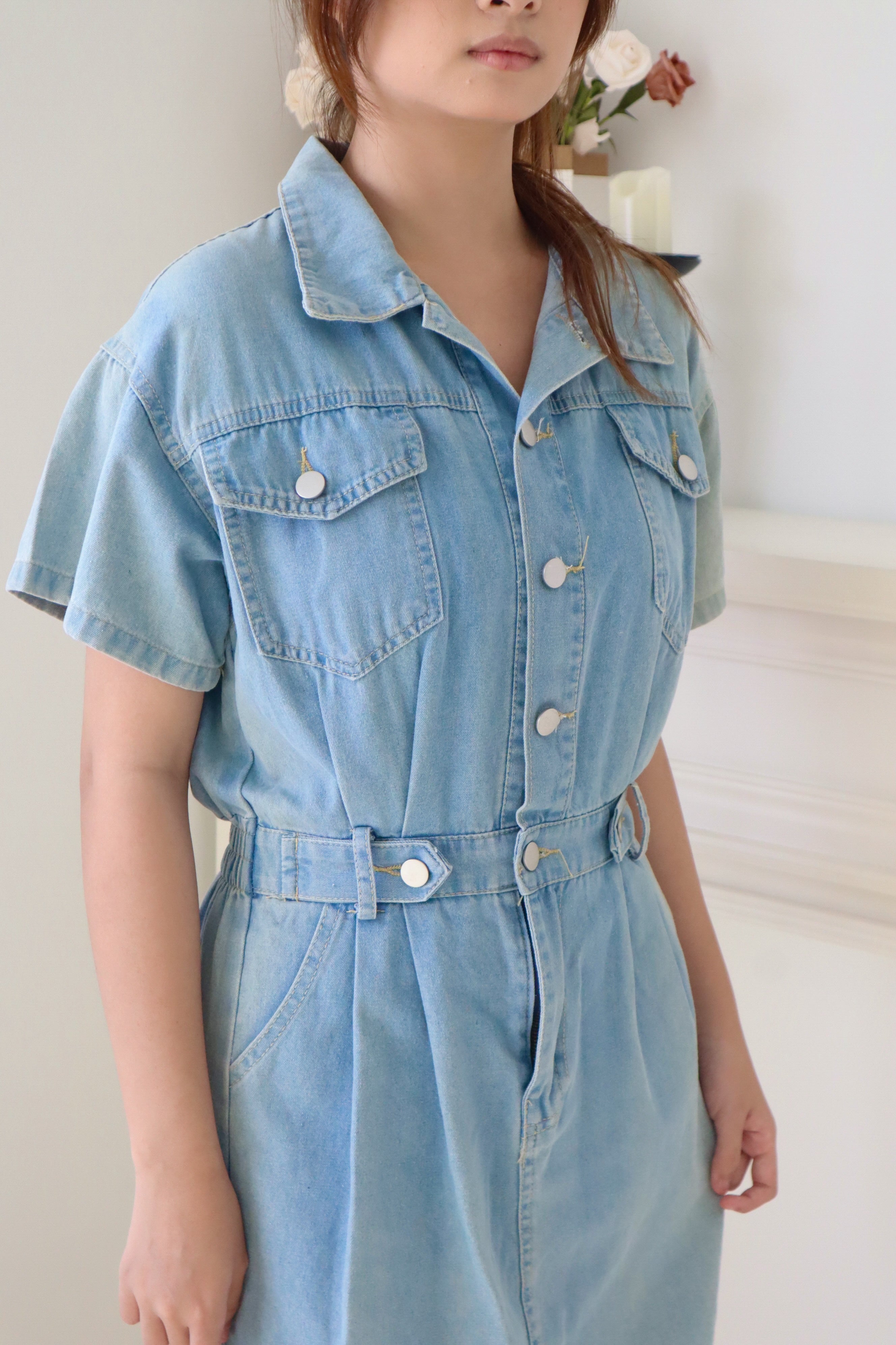 Light Blue Denim Dress