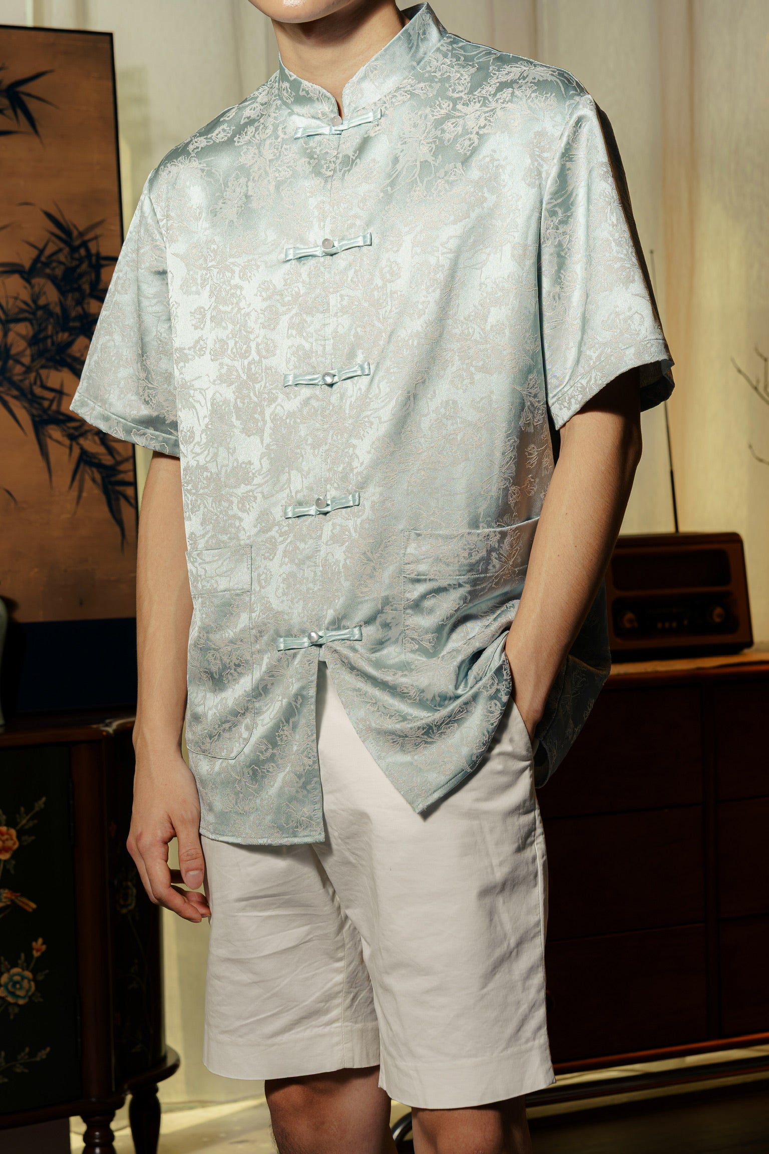 冰清玉洁 Jade Men Samfu (Aqua Green)