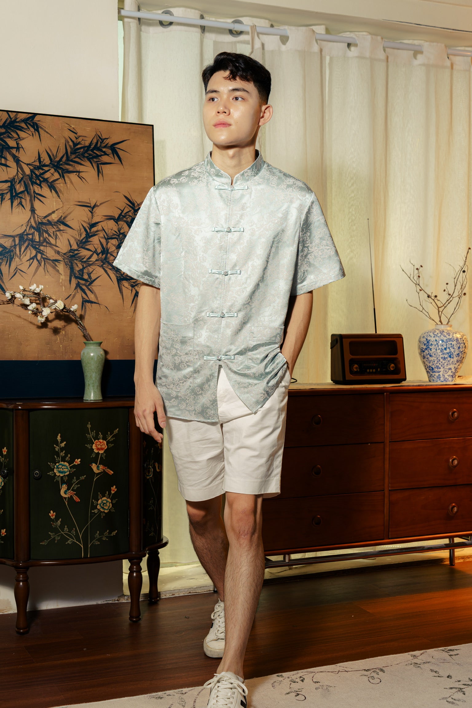 冰清玉洁 Jade Men Samfu (Aqua Green)