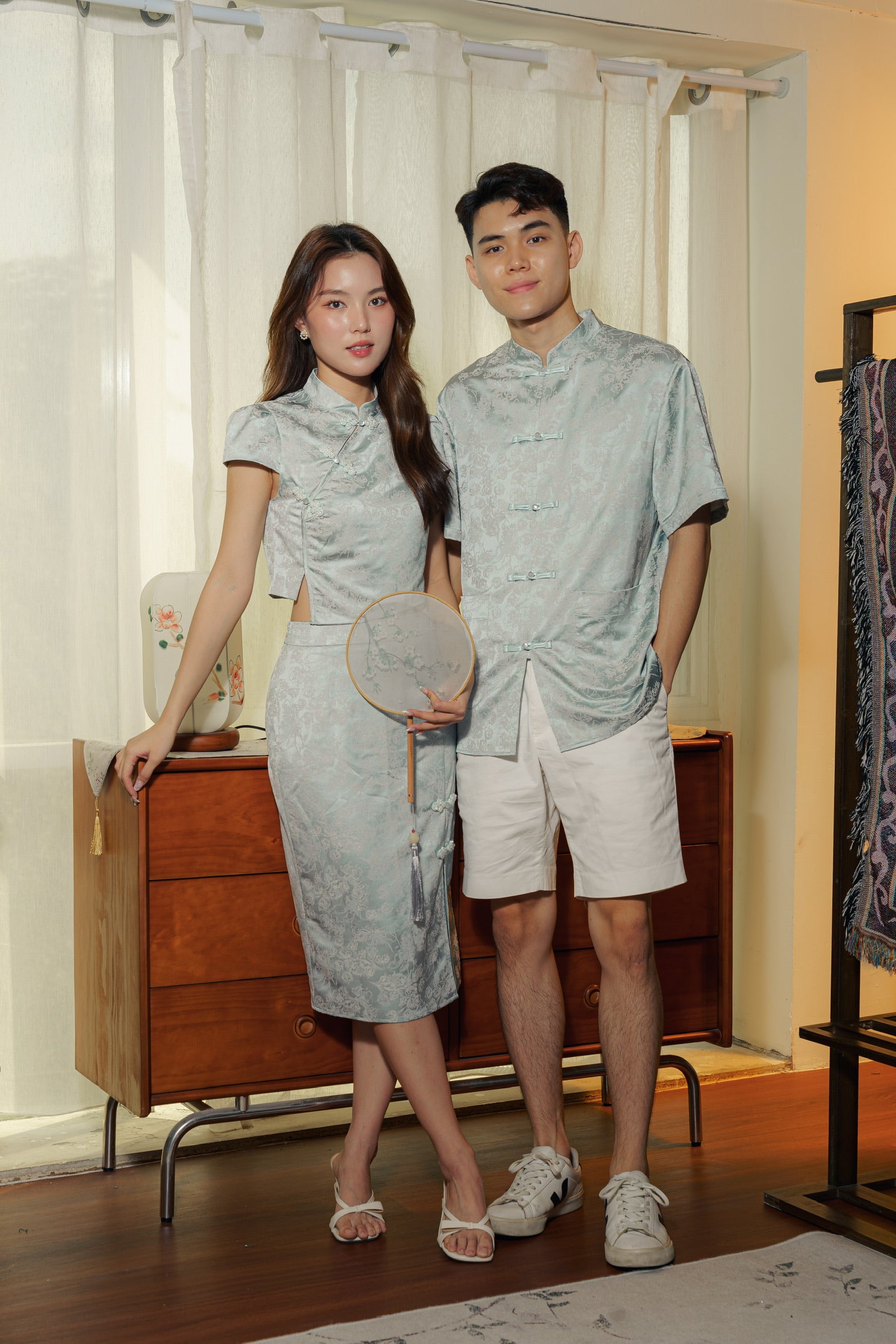 冰清玉洁 Jade Men Samfu (Aqua Green)