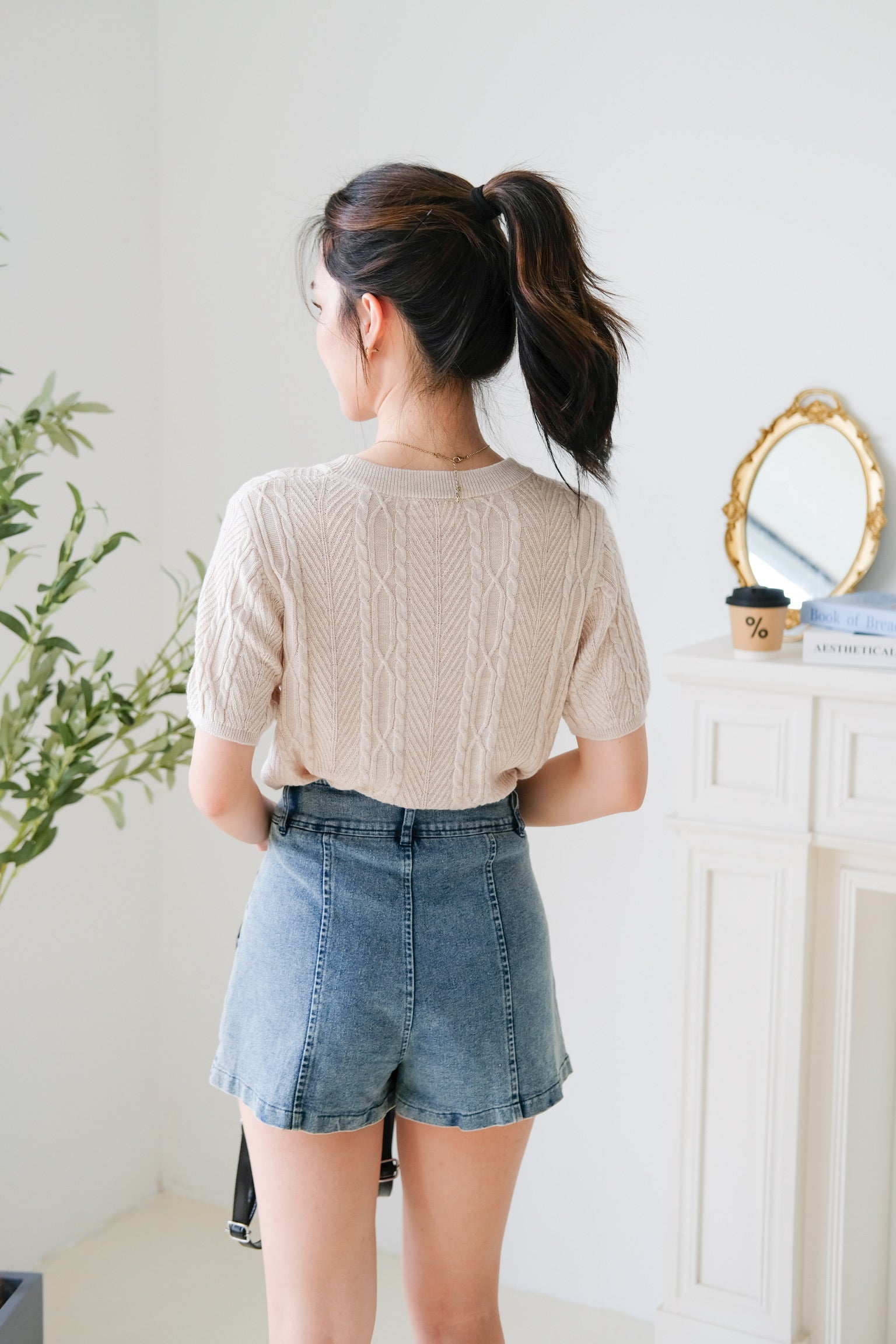 Carey Knit Tee (Latte)