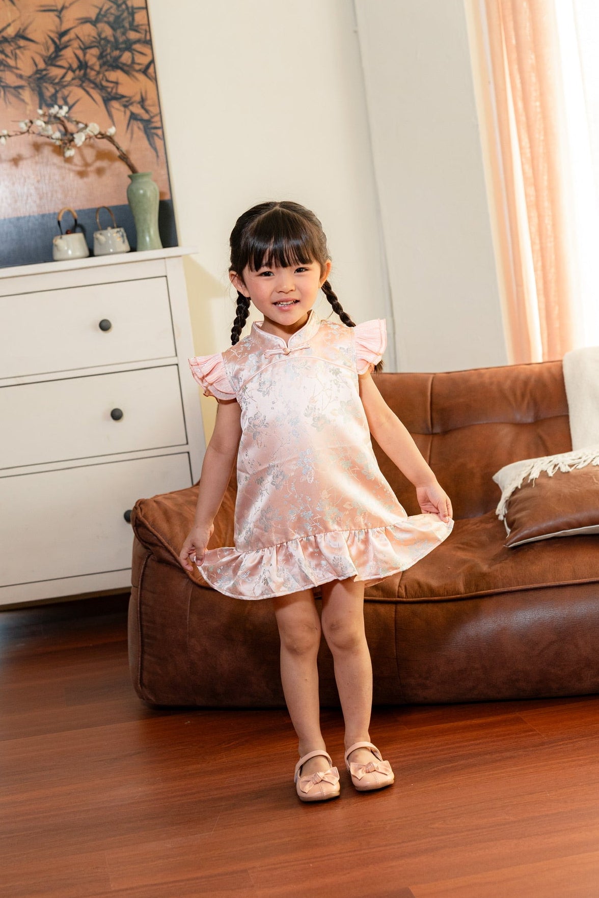 [ETA 15-21 Jan] 花禧团圆 Spring Reunion Girl Cheongsam (Blossom Pink)