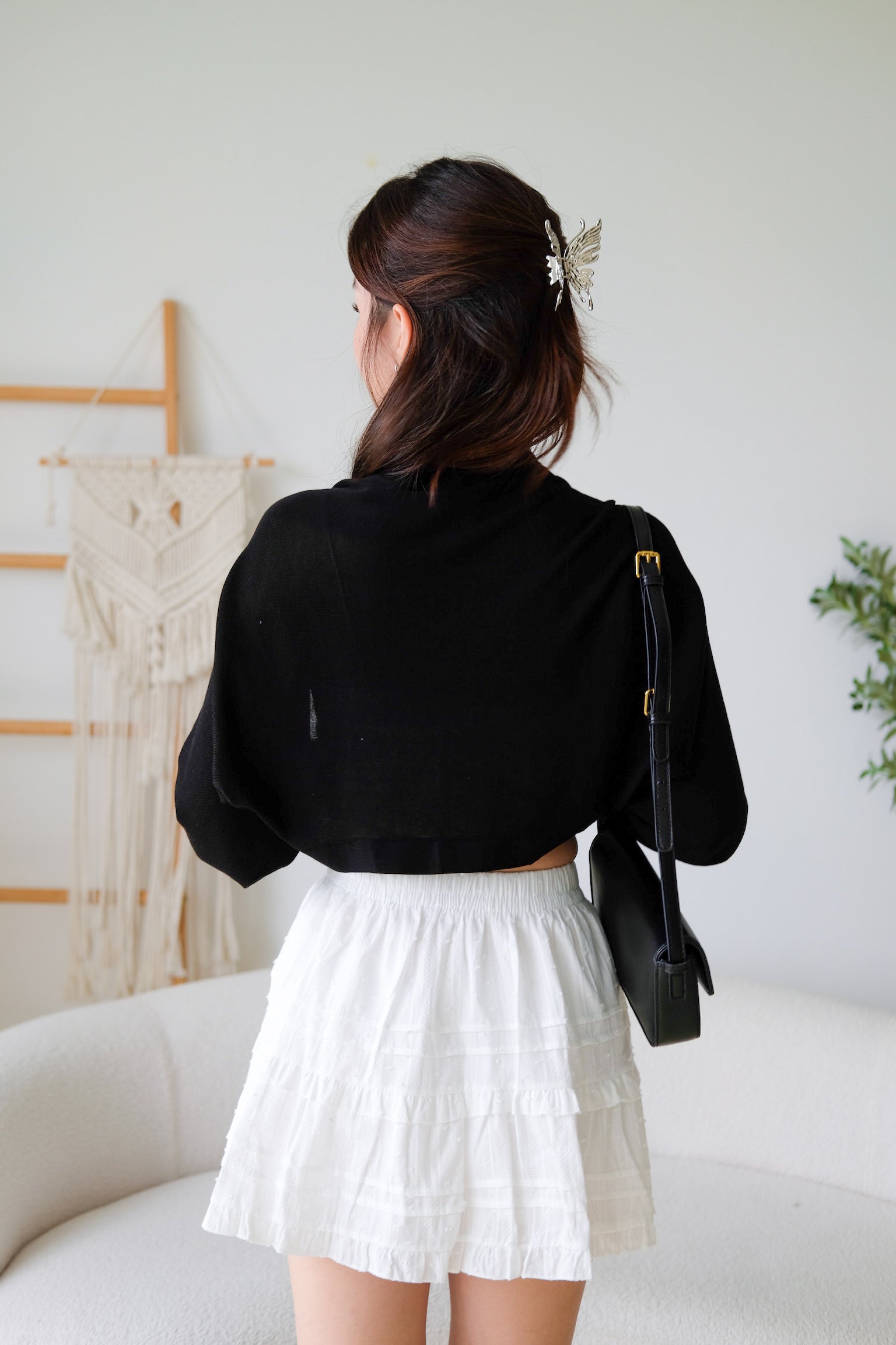 Lesley Eyelet Skater Skirt (White)
