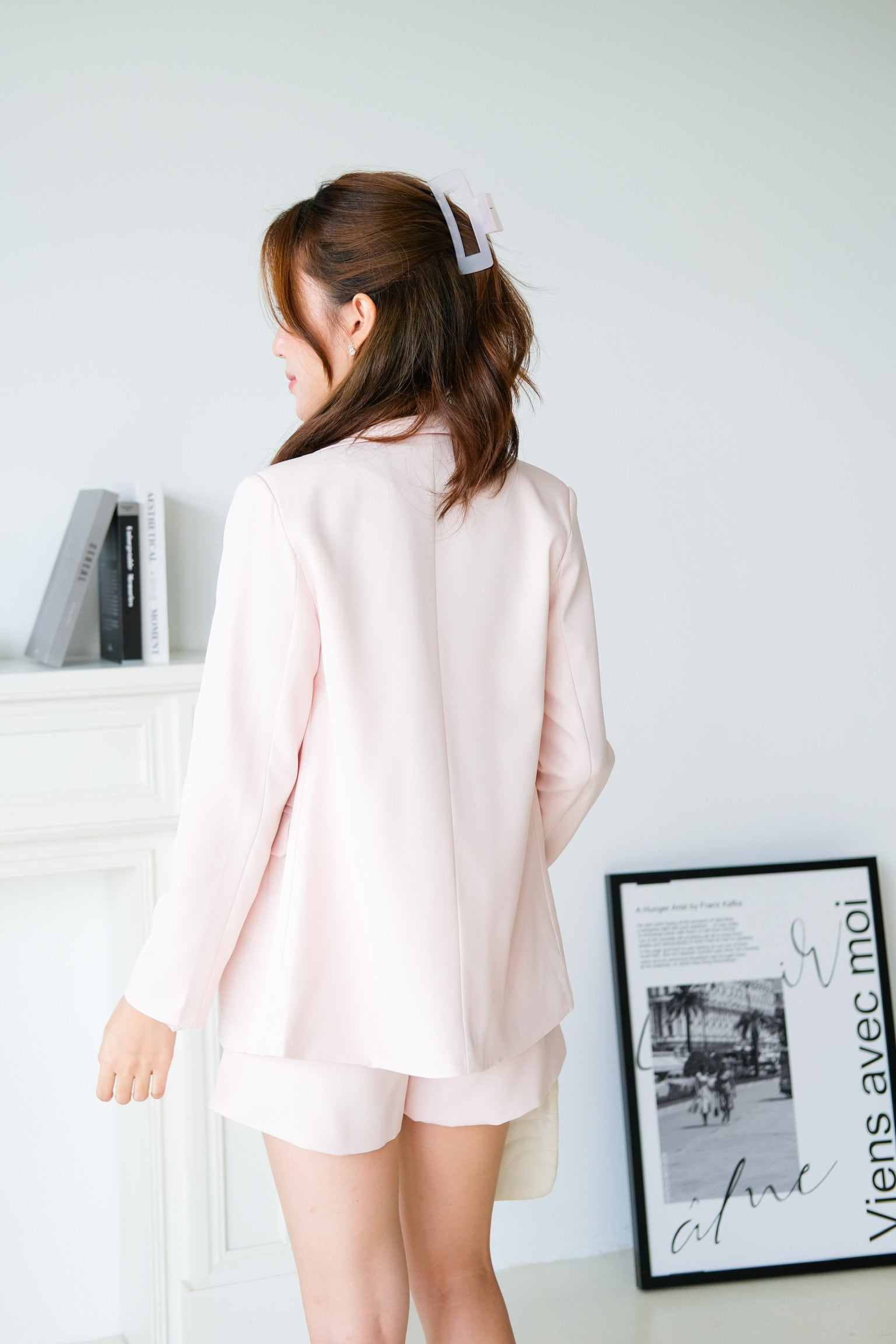 In A Meeting Collared Blazer (Pale Pink)