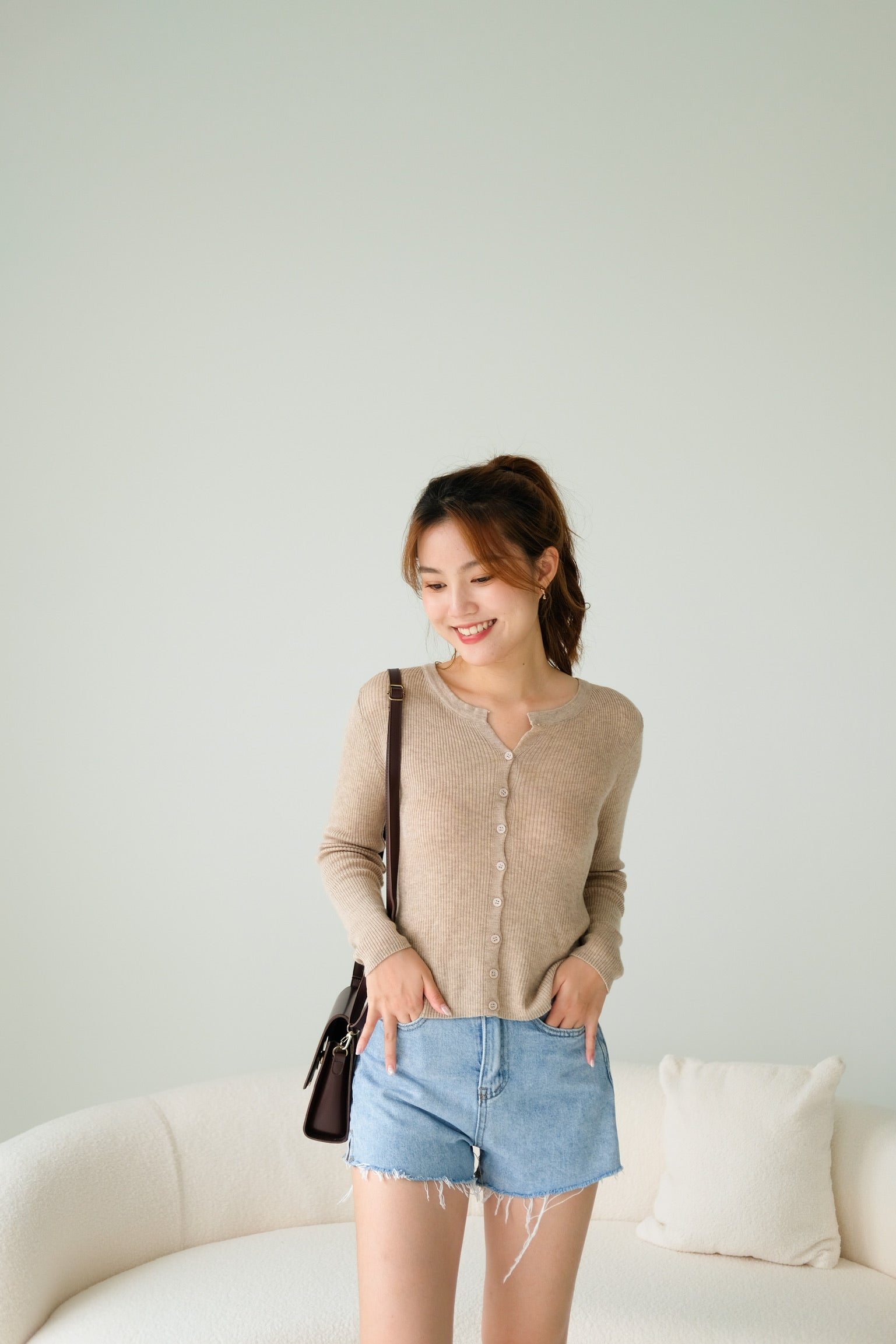 Ultimate Comfy Sleeves Top (Khaki)