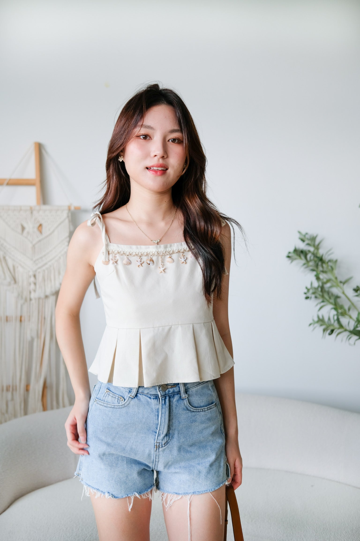 Marise Bohemian Muji Crop (Cream)