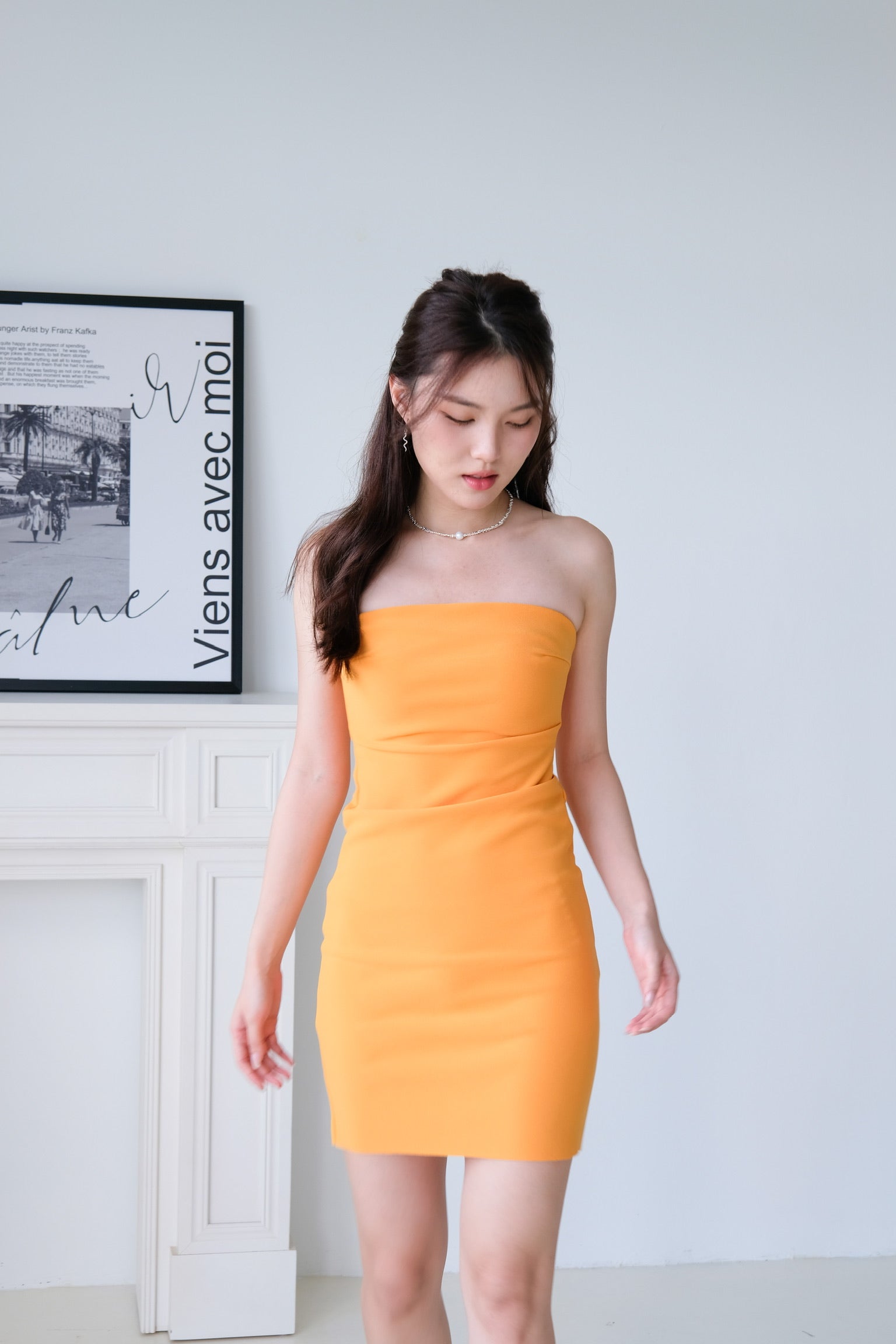 Era Tube Mini Dress (Tangerine)