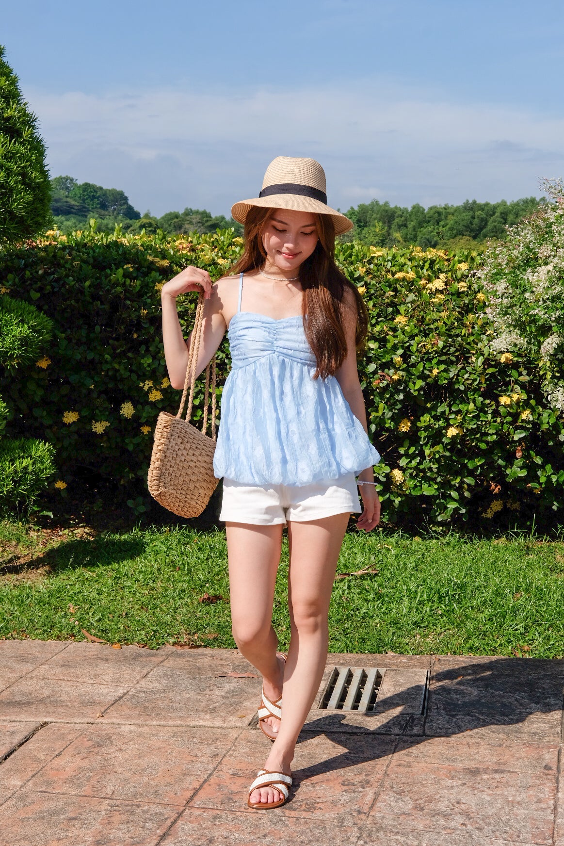 Absolute Denim High Waist Shorts (White)