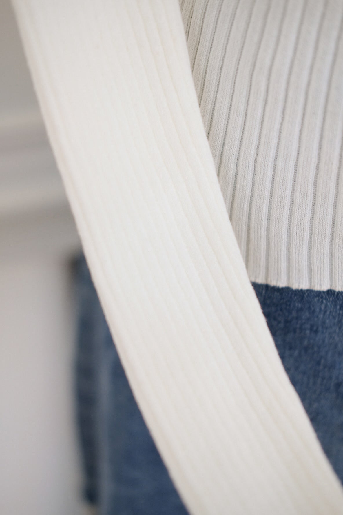 White Long Sleeve Knit Top