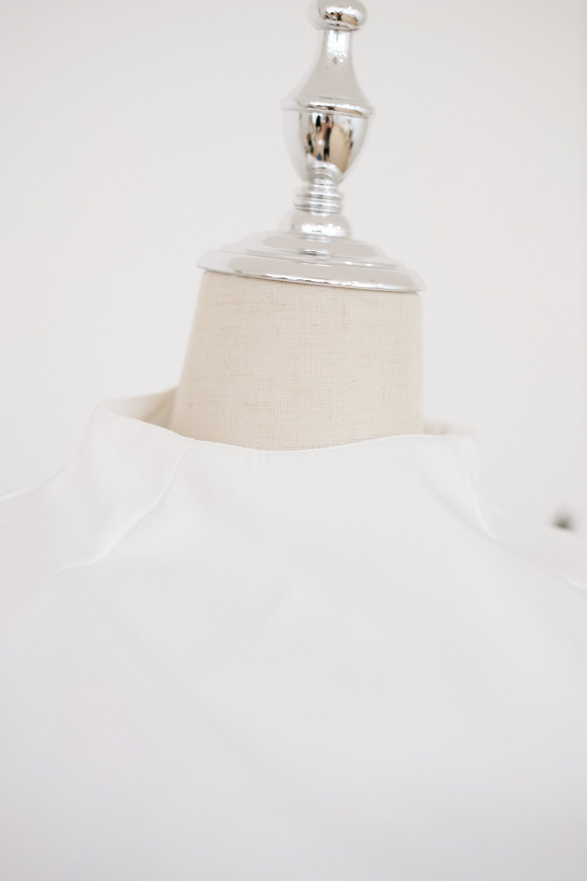 White High Neck Cape Top