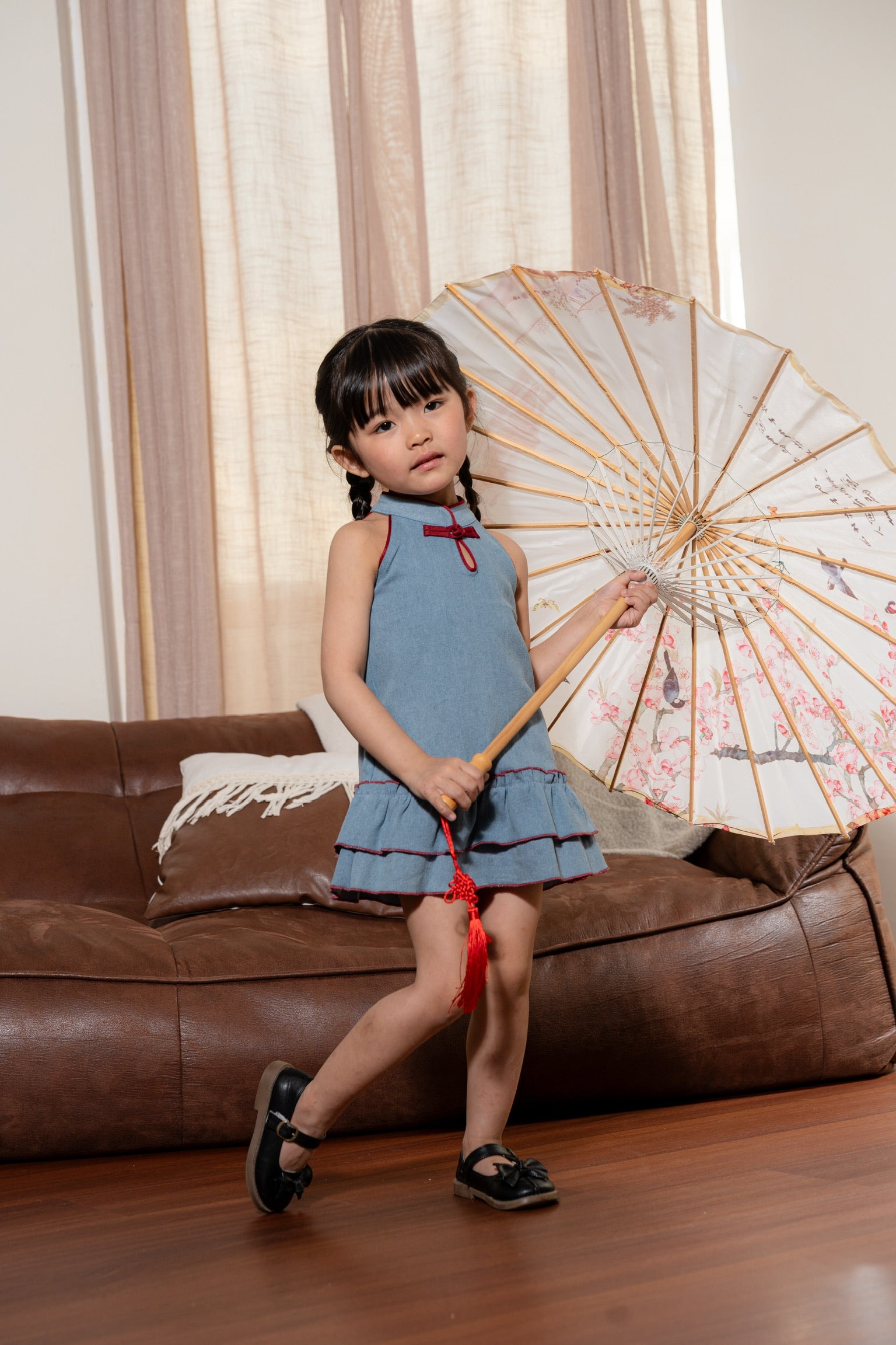 丹禧牛仔 Denim Joy Girl Cheongsam (Light Blue)