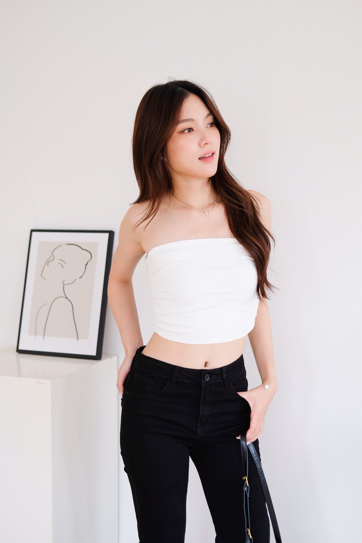 Obsession Tube Crop Top (White)  [ETA 9 Jul]