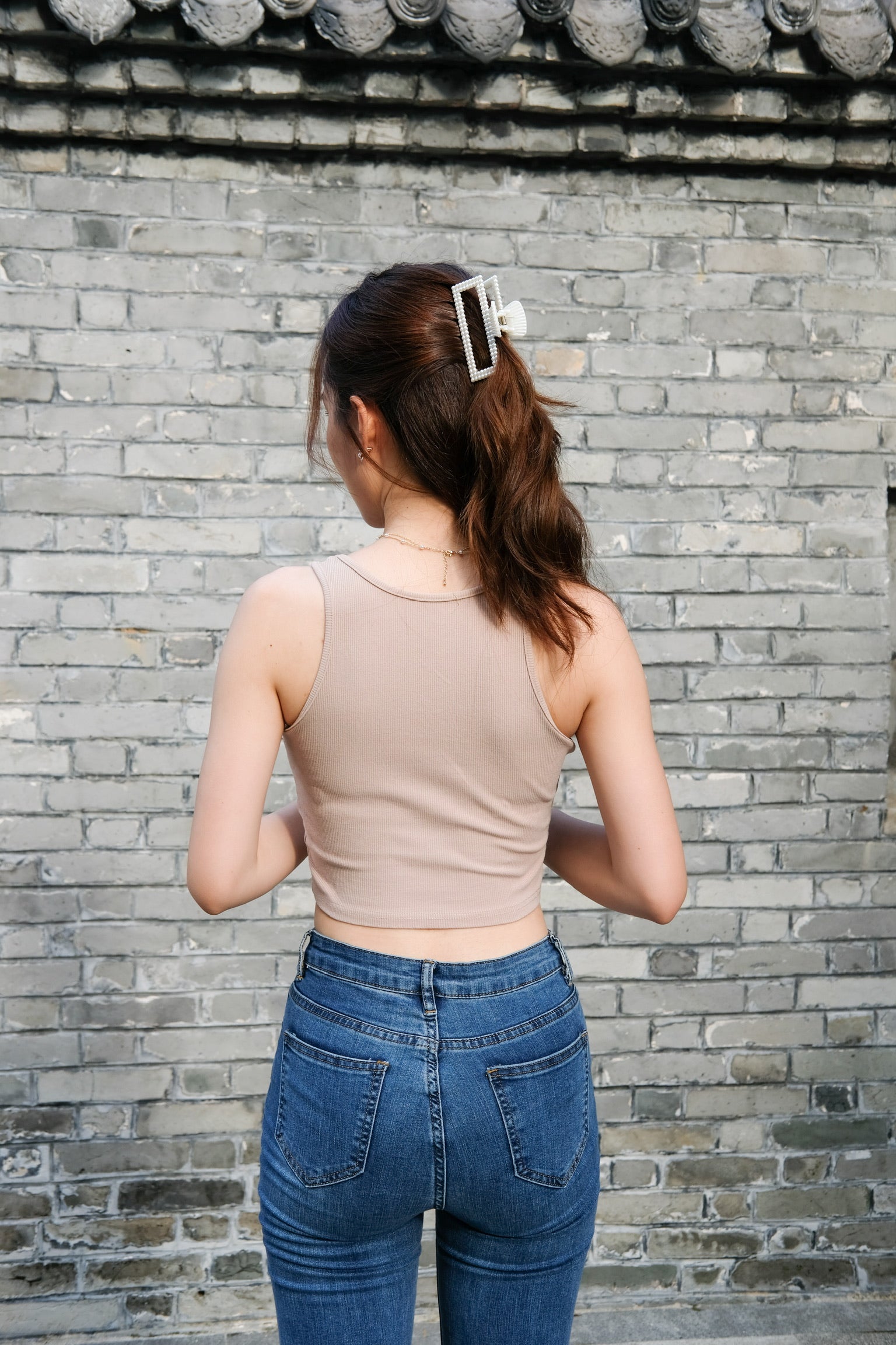 June Basic Halter Crop (Nude)