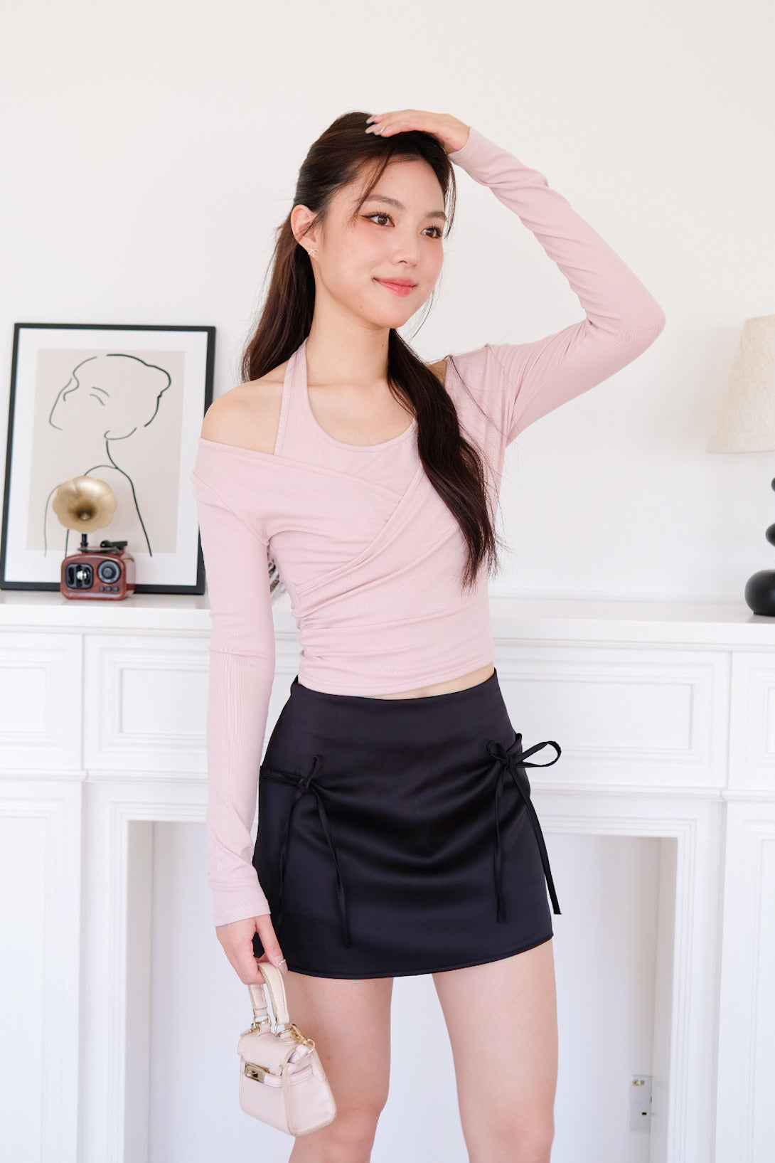 Alicia Ballet Halter 2-in-1 Top (Light Pink)