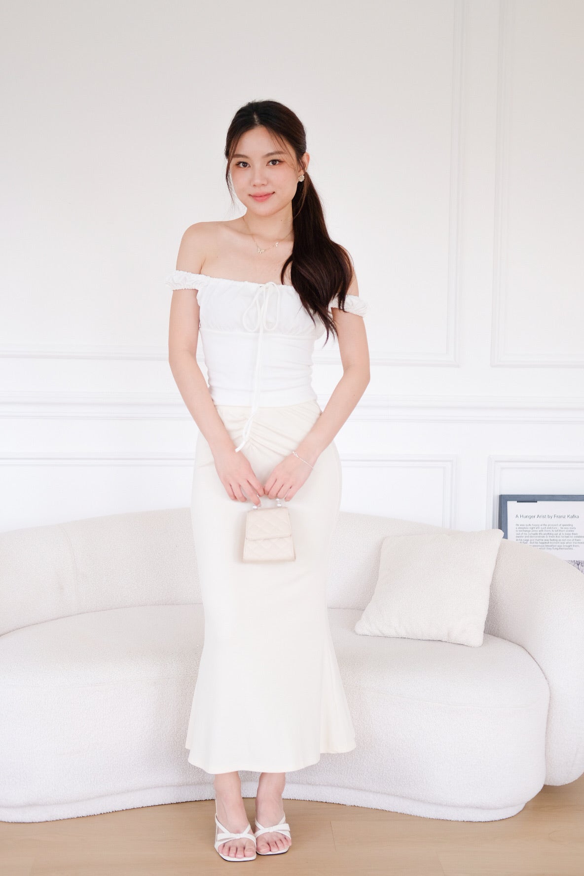 Gia Mermaid Maxi Skirt (Pale Yellow)