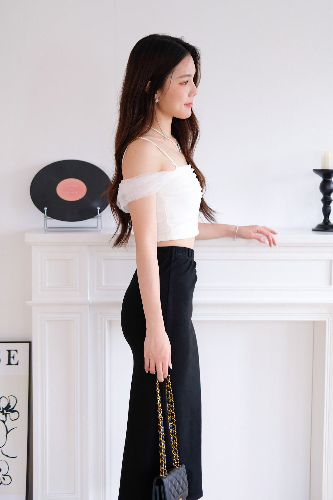 Gia Mermaid Maxi Skirt (Black)