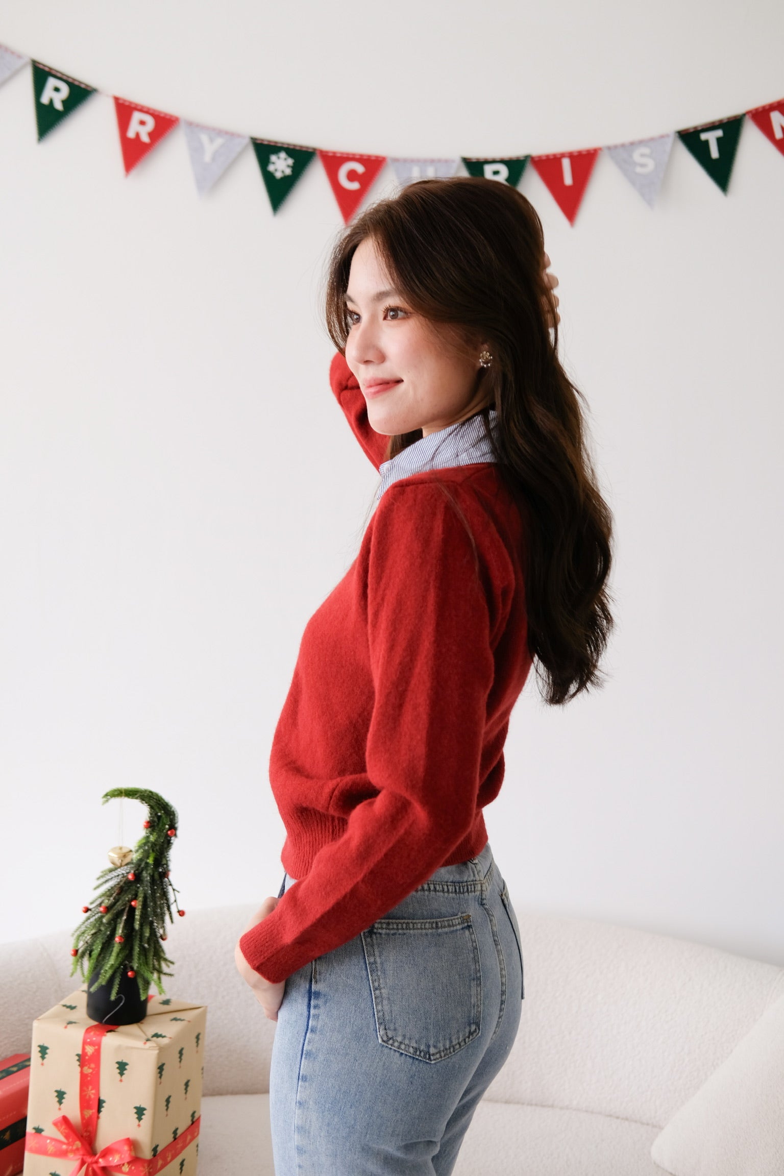 Celine Sweater Shirt (Maroon)