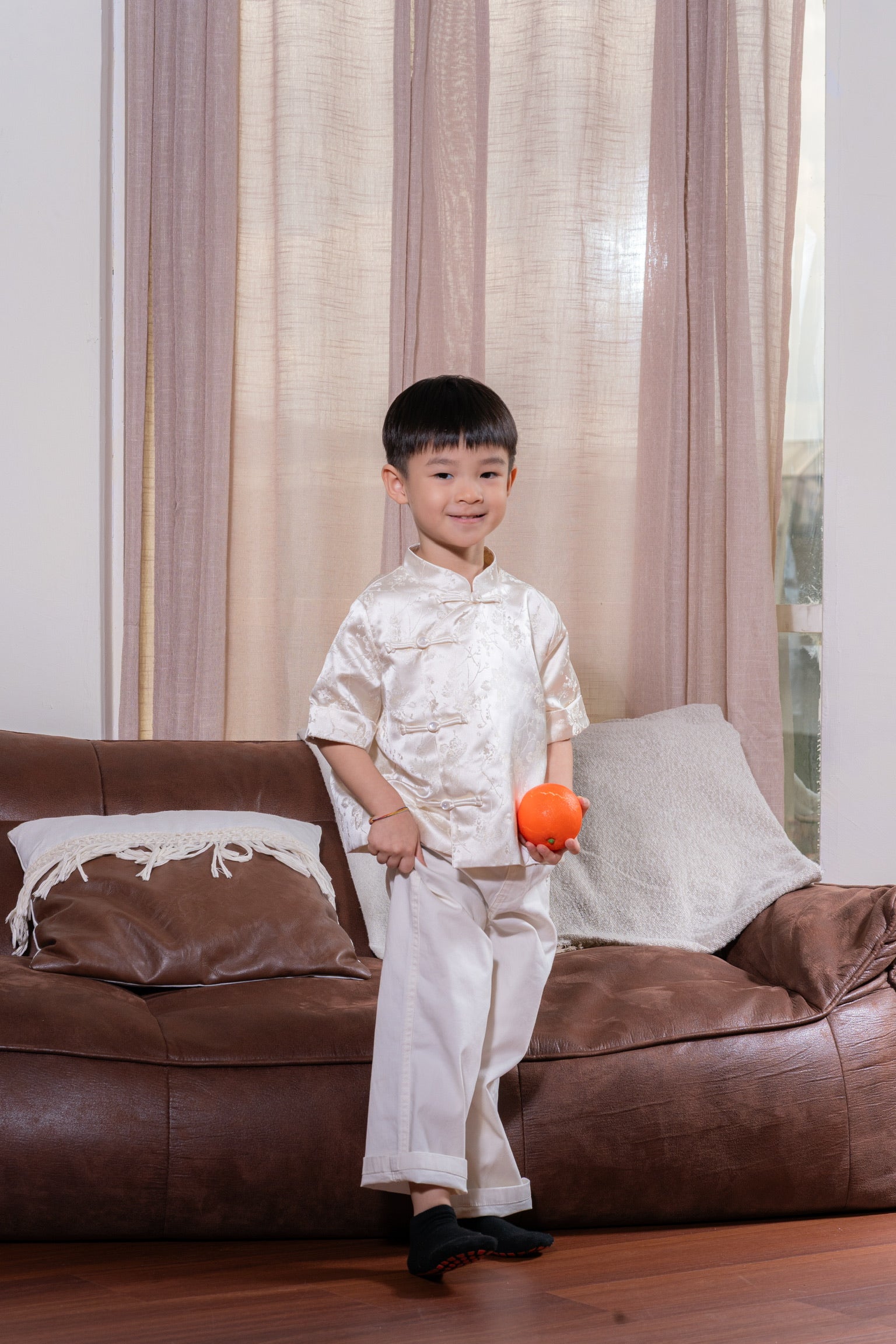 [ETA 15-21 Jan] 花禧团圆 Spring Reunion Boy Samfu (Cream)