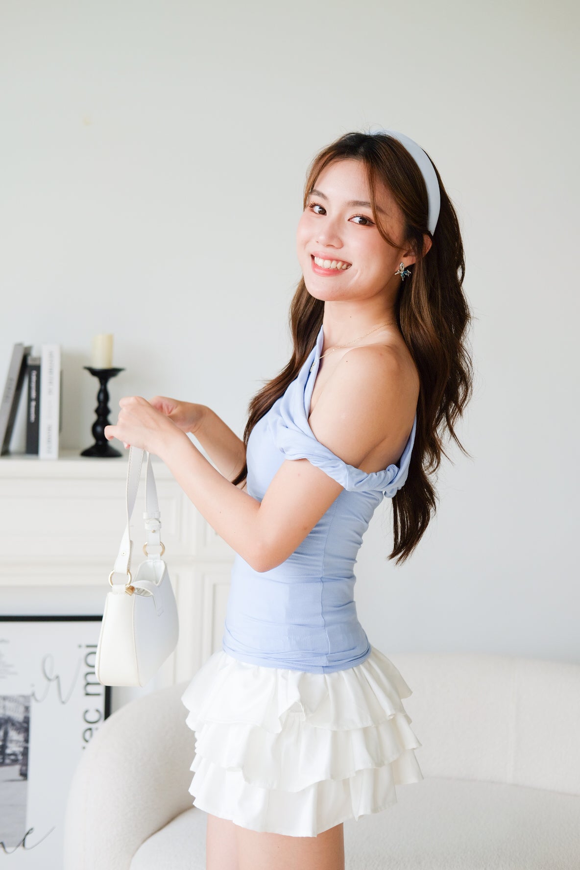 Felice Twist Toga Top (Sea Blue)