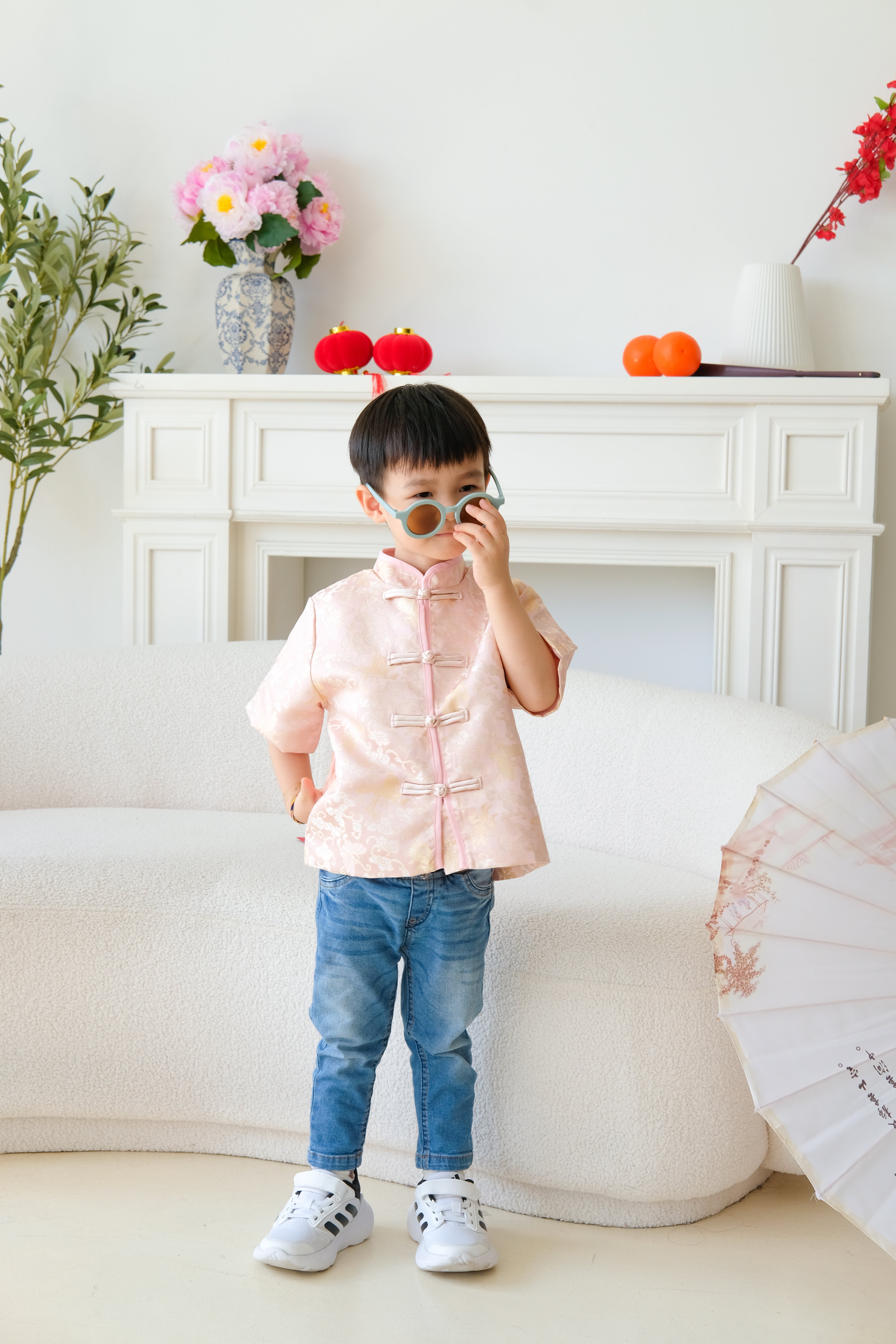 Man Modern Little Boy Samfu (Champagne Pink)