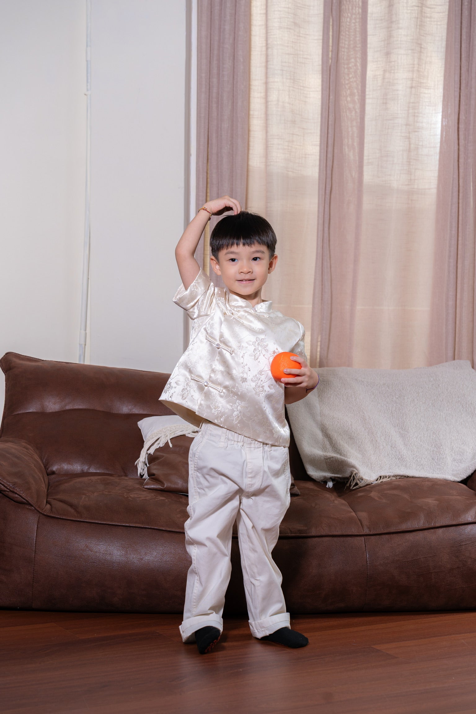 [ETA 15-21 Jan] 花禧团圆 Spring Reunion Boy Samfu (Cream)