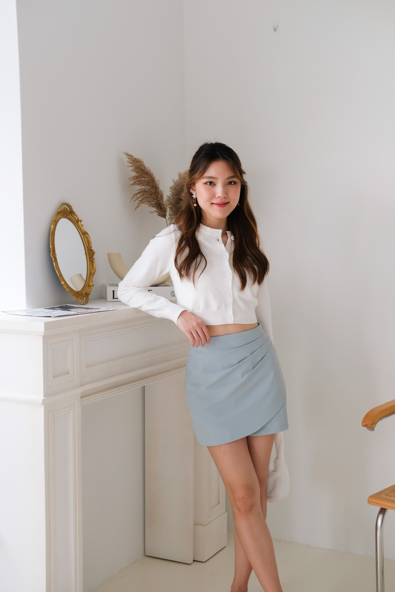 Odette Wrap Skirt (Frost Blue)