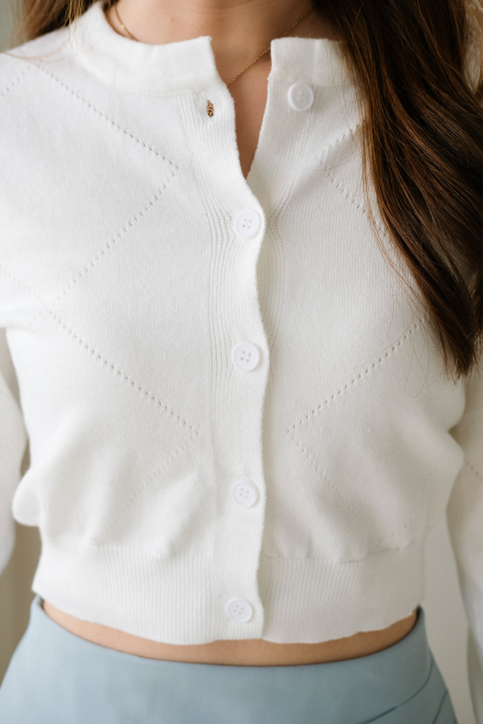 Celeste Cotton Cardigan (White)