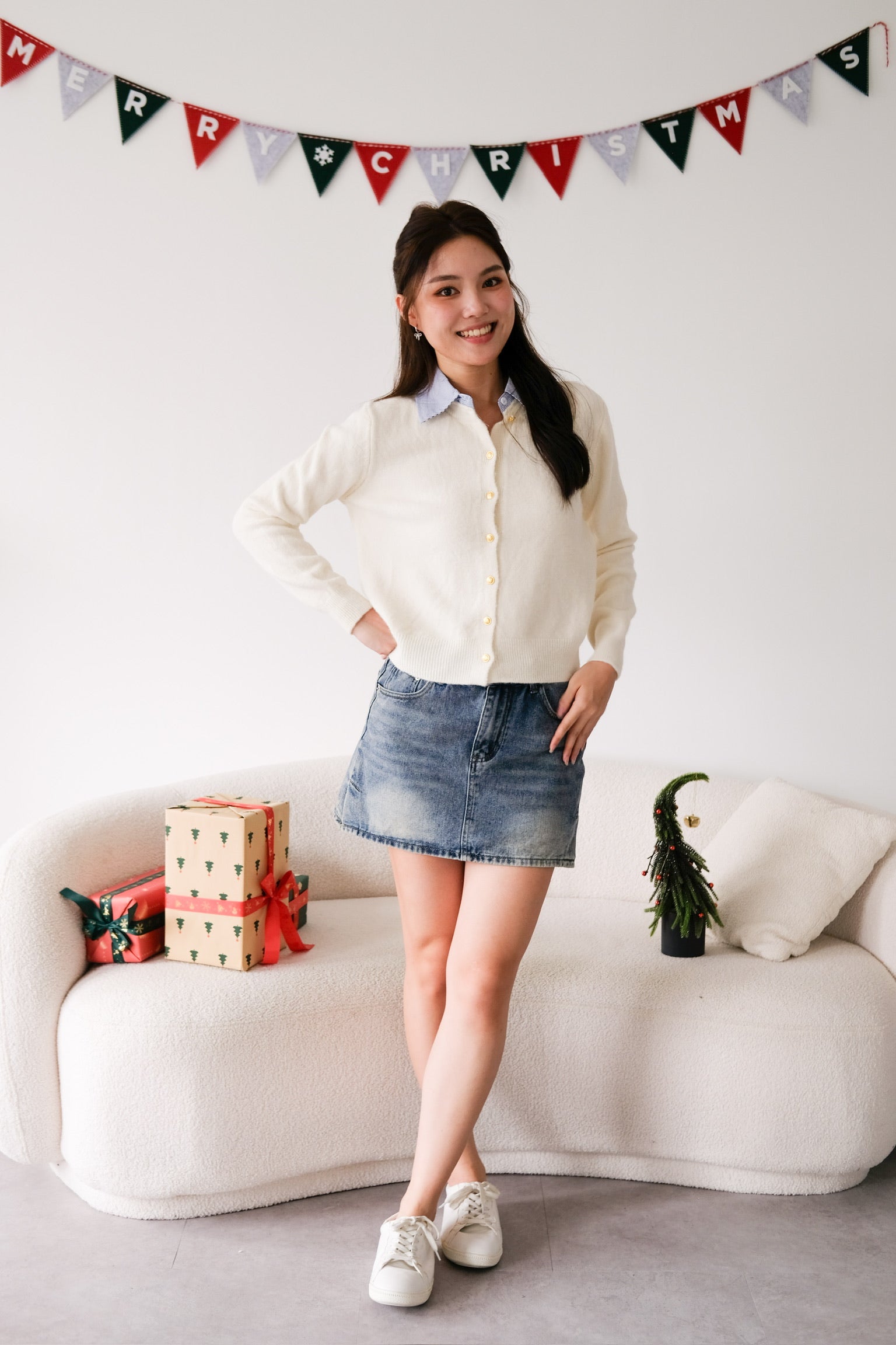 Celine Sweater Shirt (Cream)