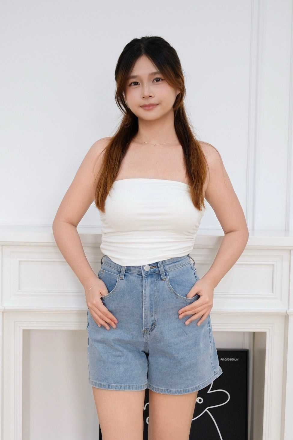Light Blue Denim Shorts