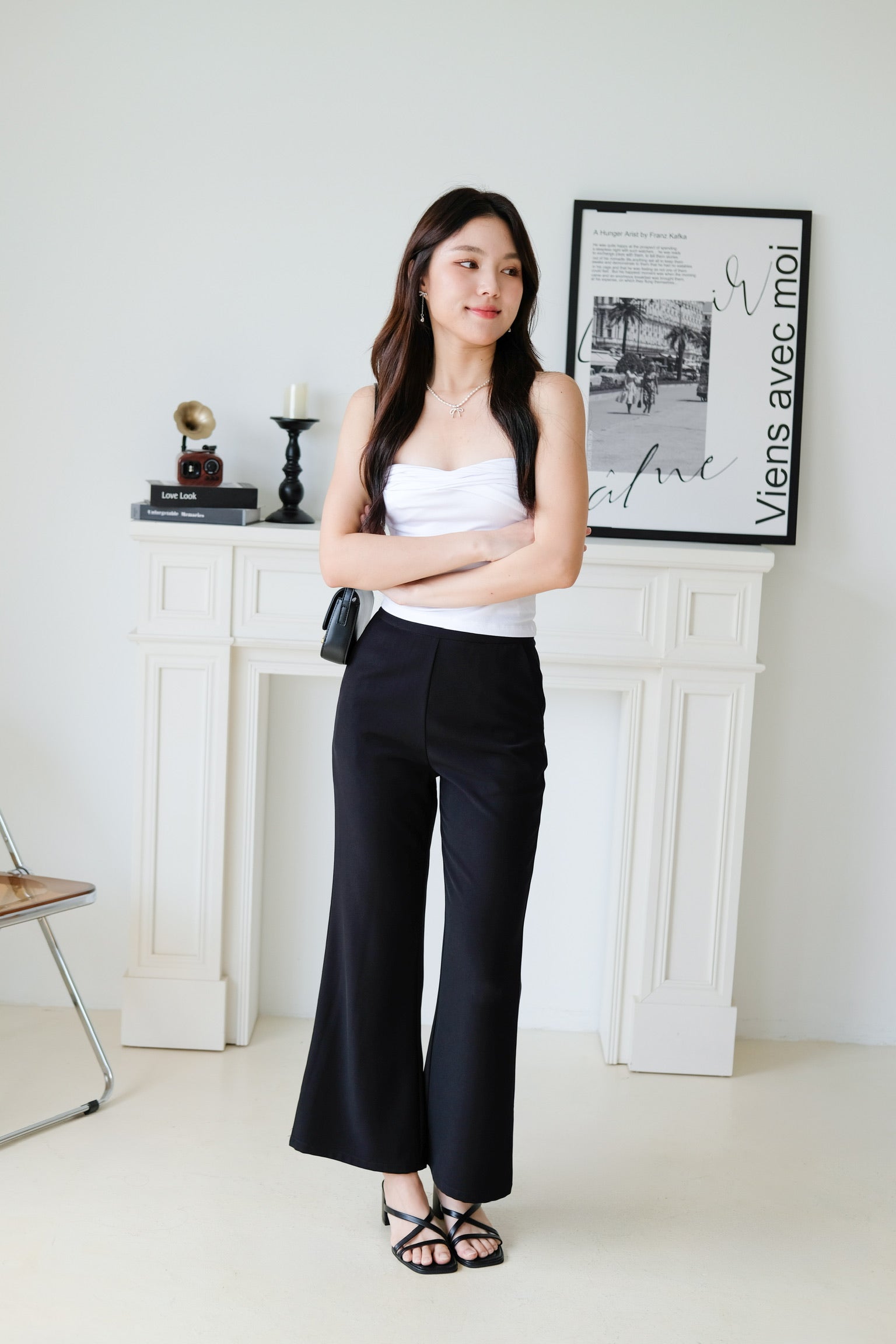Naomi Twist Cotton Tube Top (White)