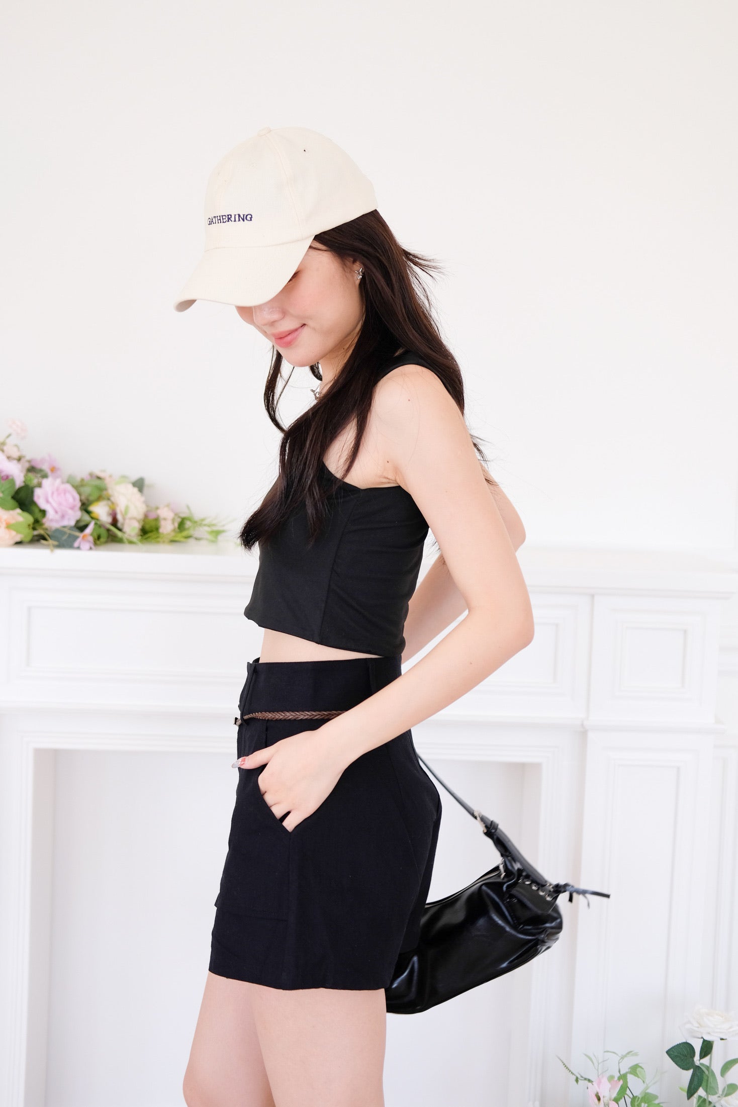 Mindy Linen Shorts (Black)