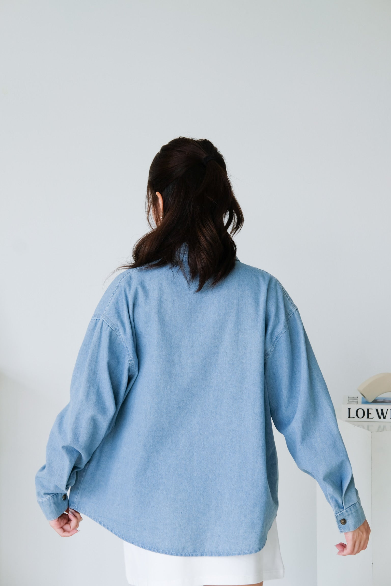 Brooklyn Collared Denim Shirt (Blue)