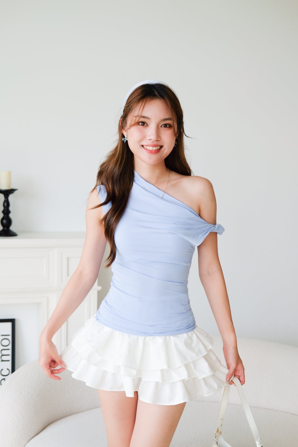Felice Twist Toga Top (Sea Blue)