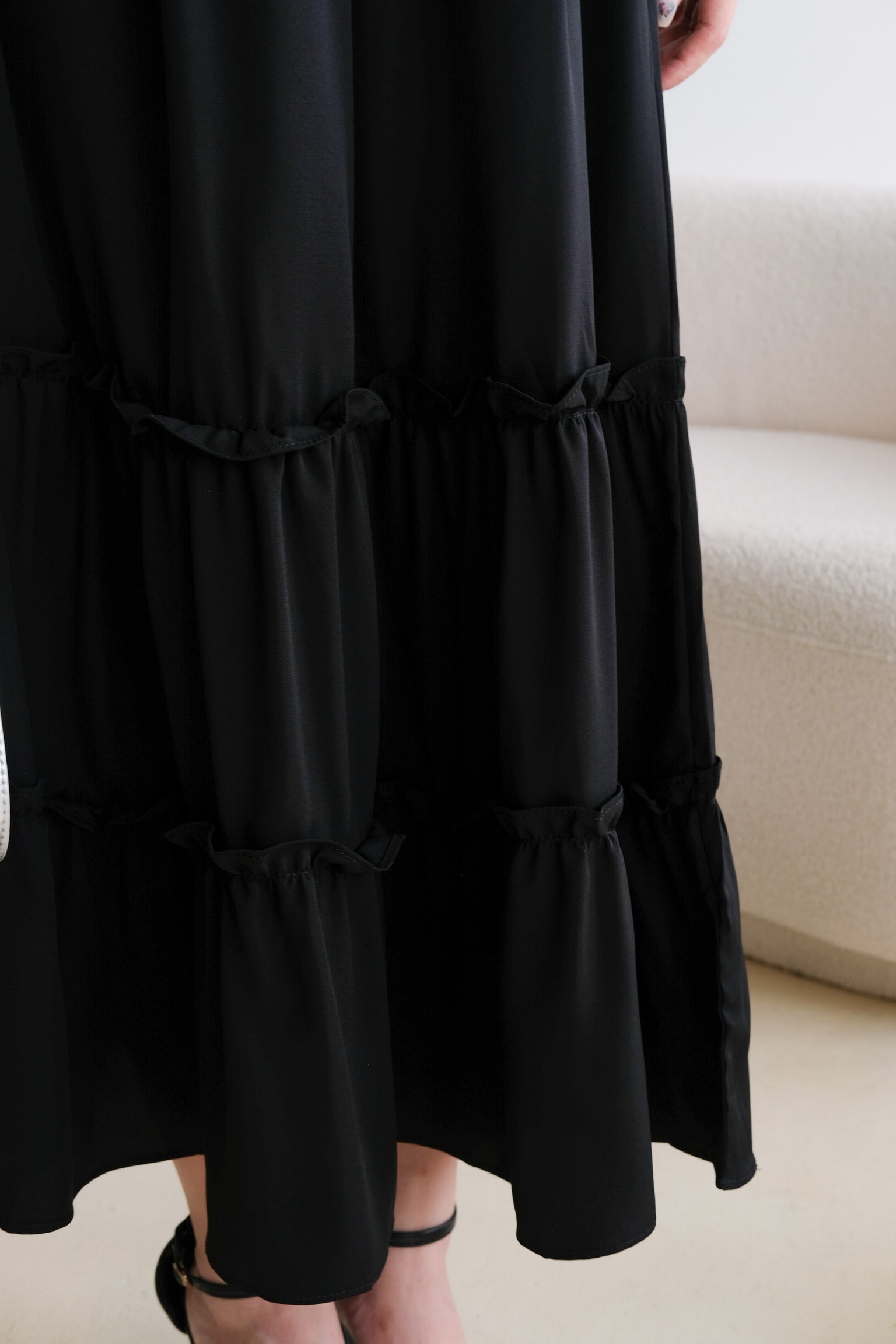 Anna Sweetheart Tube Maxi Dress (Black)