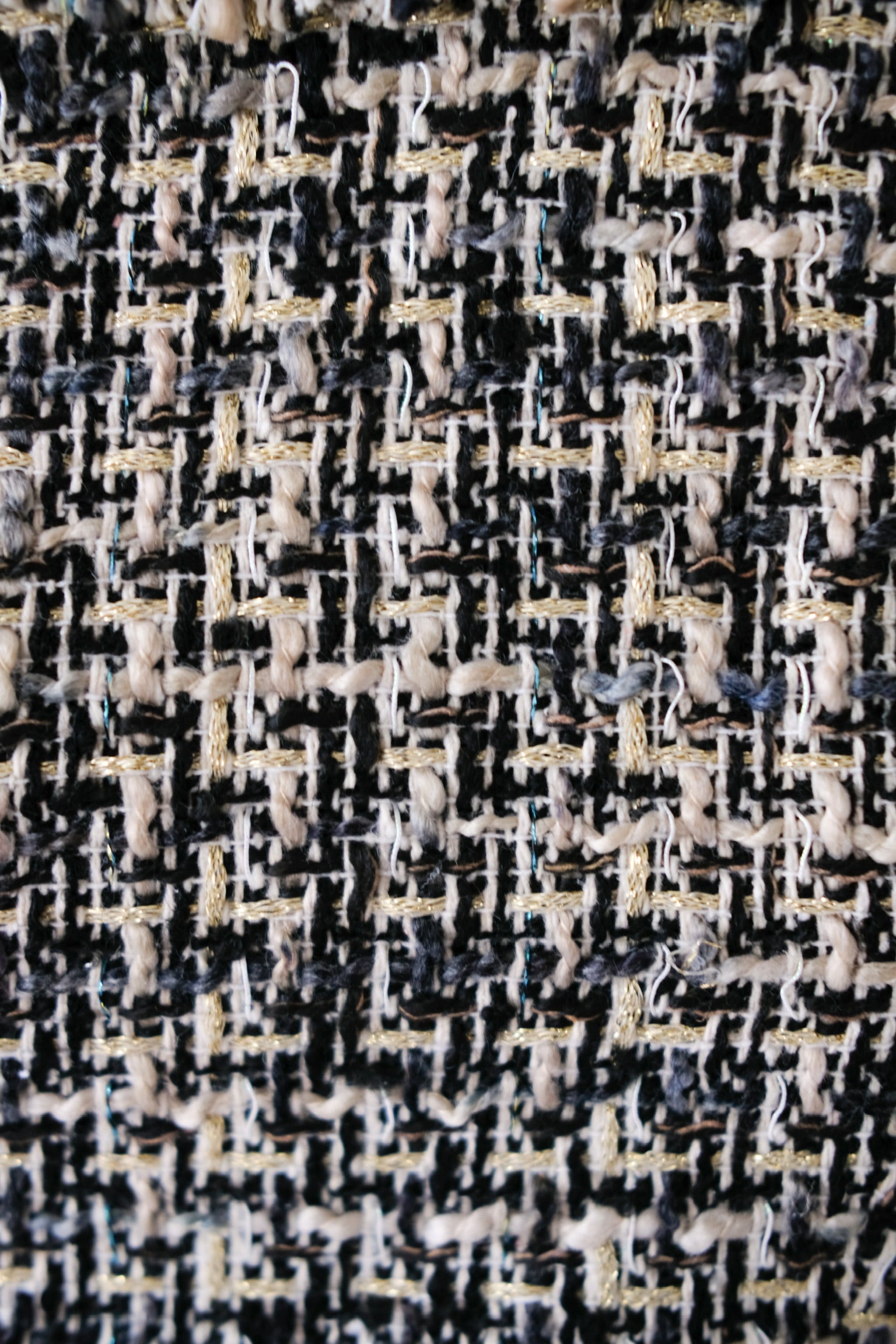 Mirea Frills Tweed Crop Top (Black)