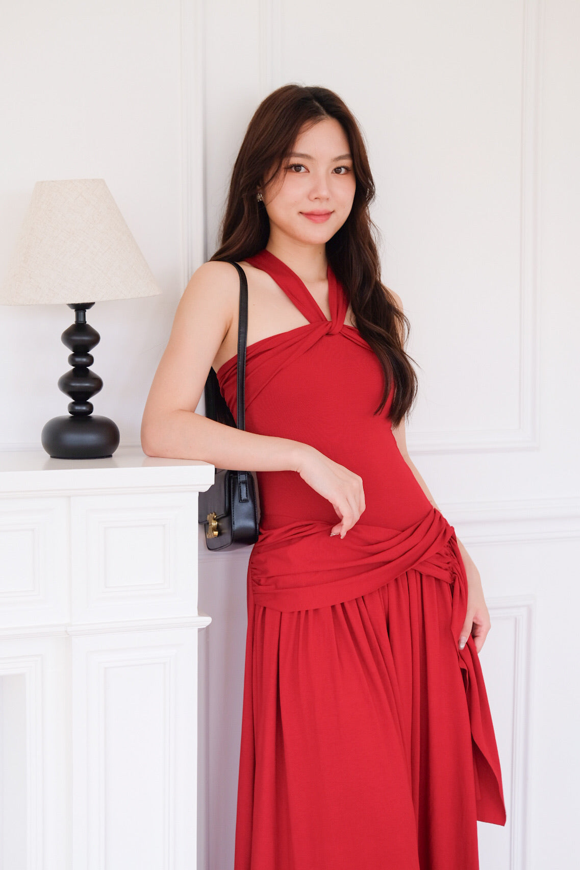 Jessy Toga Cotton Maxi Dress (Ruby Red)