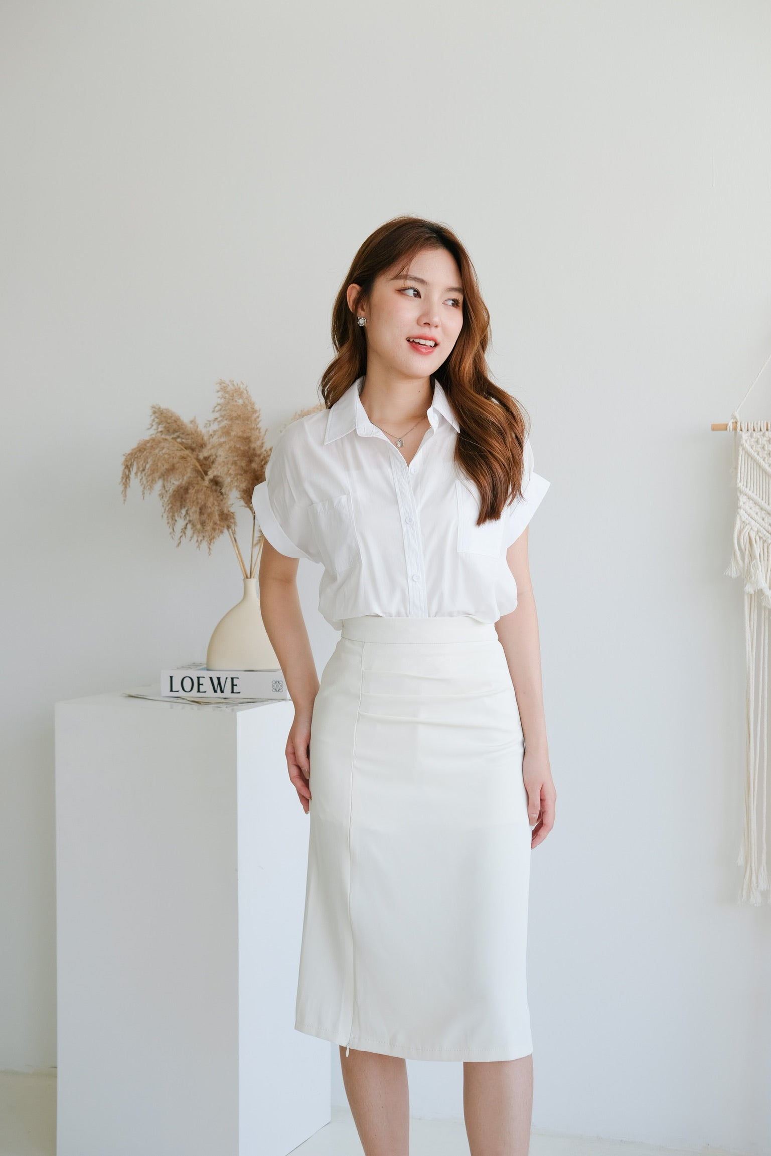 Eunji Korean Blouse (White)