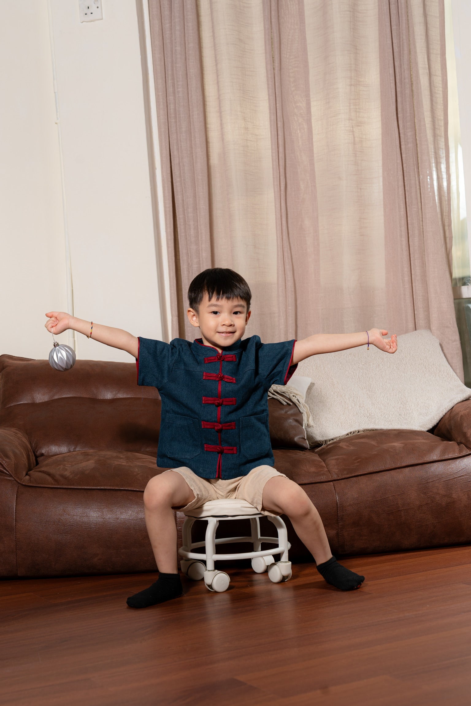 丹禧牛仔 Denim Joy Boy Samfu (Dark Blue)