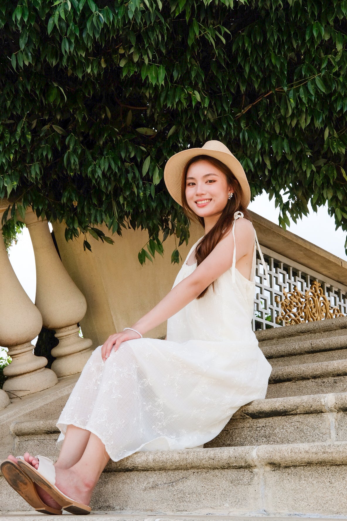 May Vacay Loose Fit Maxi Dress (Cream)