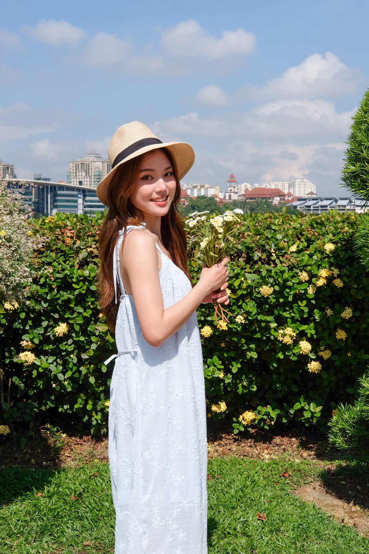 May Vacay Loose Fit Maxi Dress (Sky Blue)
